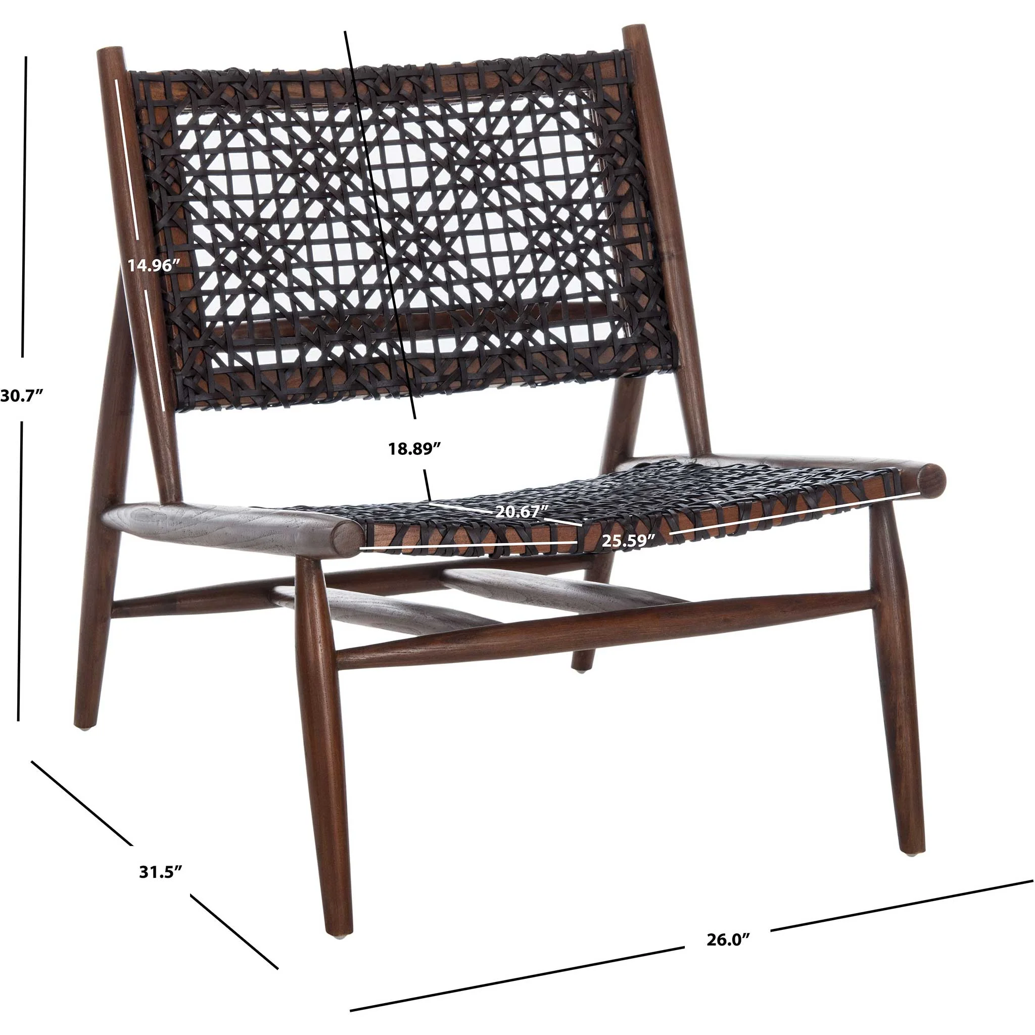 Baize Accent Chair Brown - Image 6
