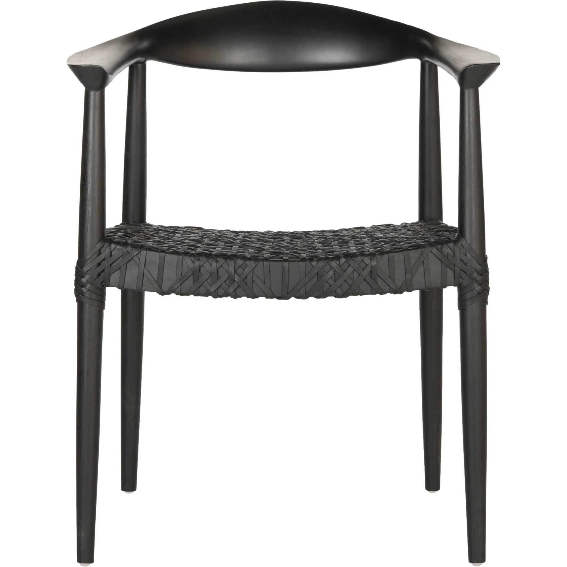 Baize Arm Chair Black - Image 2