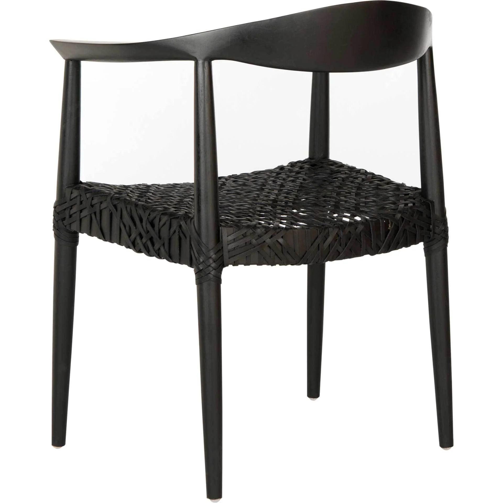 Baize Arm Chair Black - Image 3