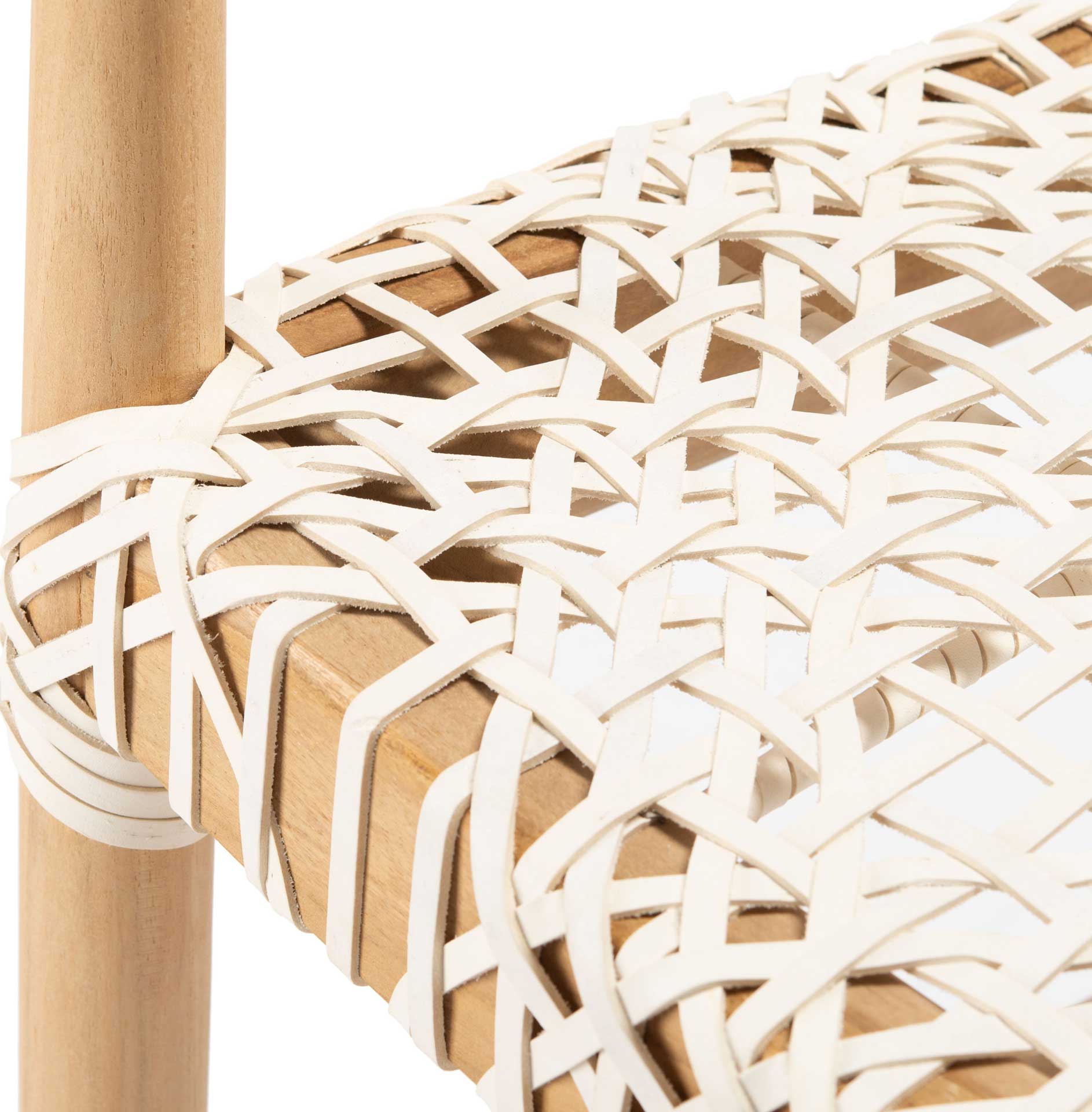 Baize Bar Stool Natural/White - Image 12