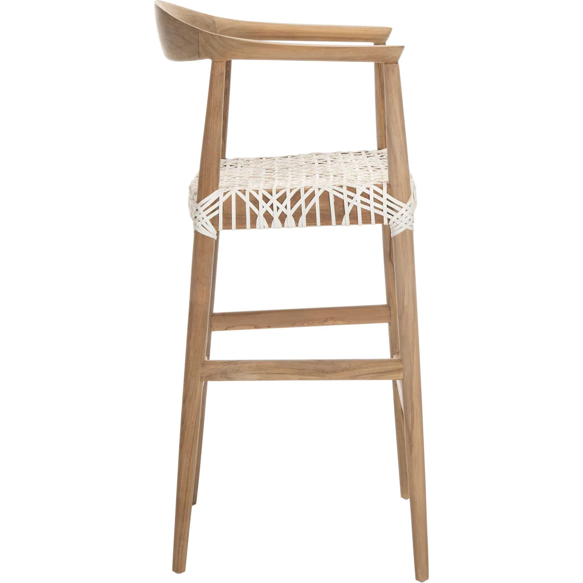 Baize Bar Stool Natural/White - Image 3