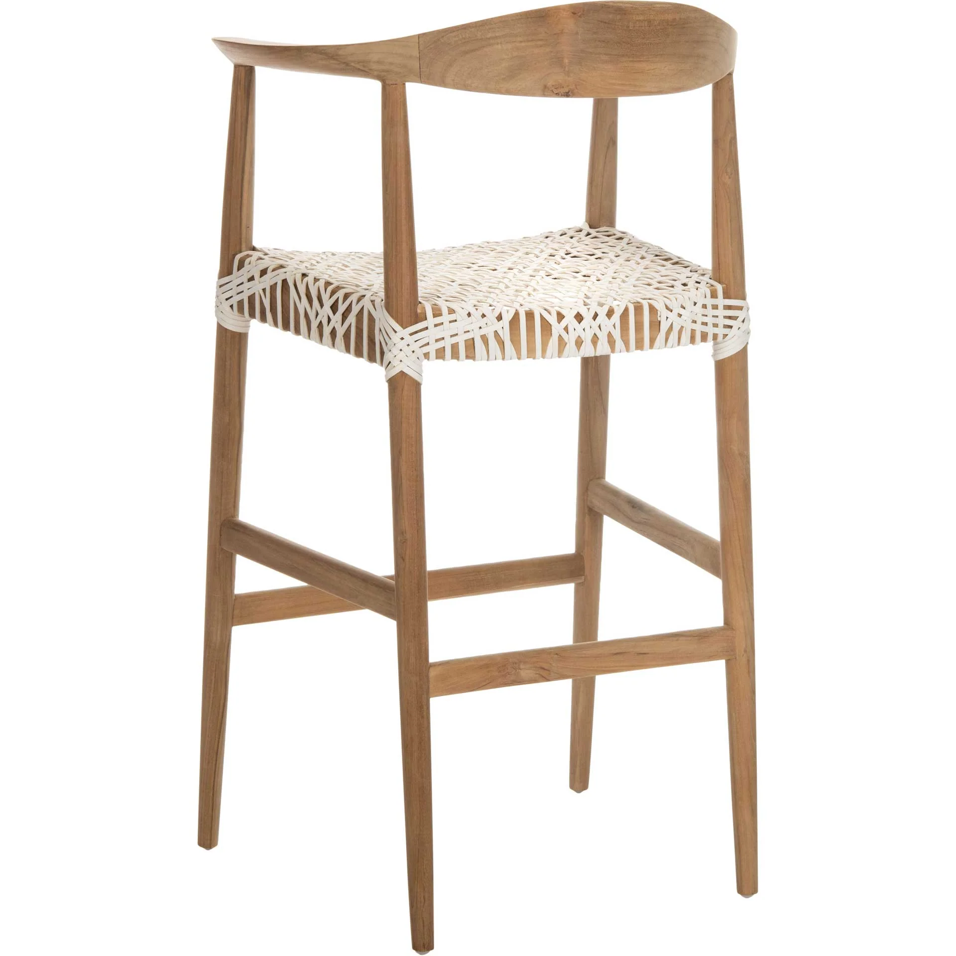 Baize Bar Stool Natural/White - Image 5