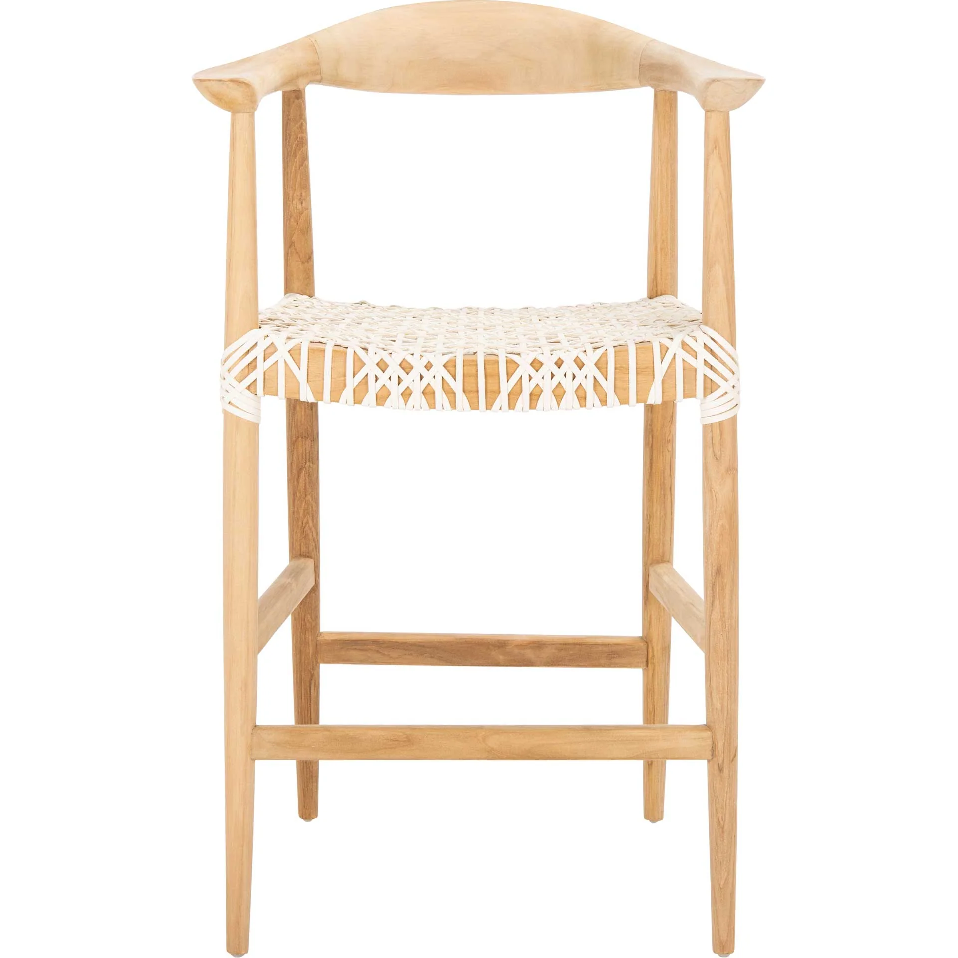 Baize Bar Stool Natural/White - Image 8