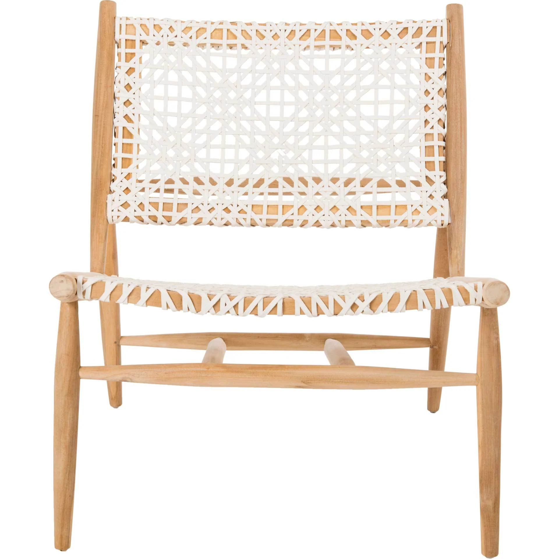 Baize Leather Weave Accent Chair - Image 2
