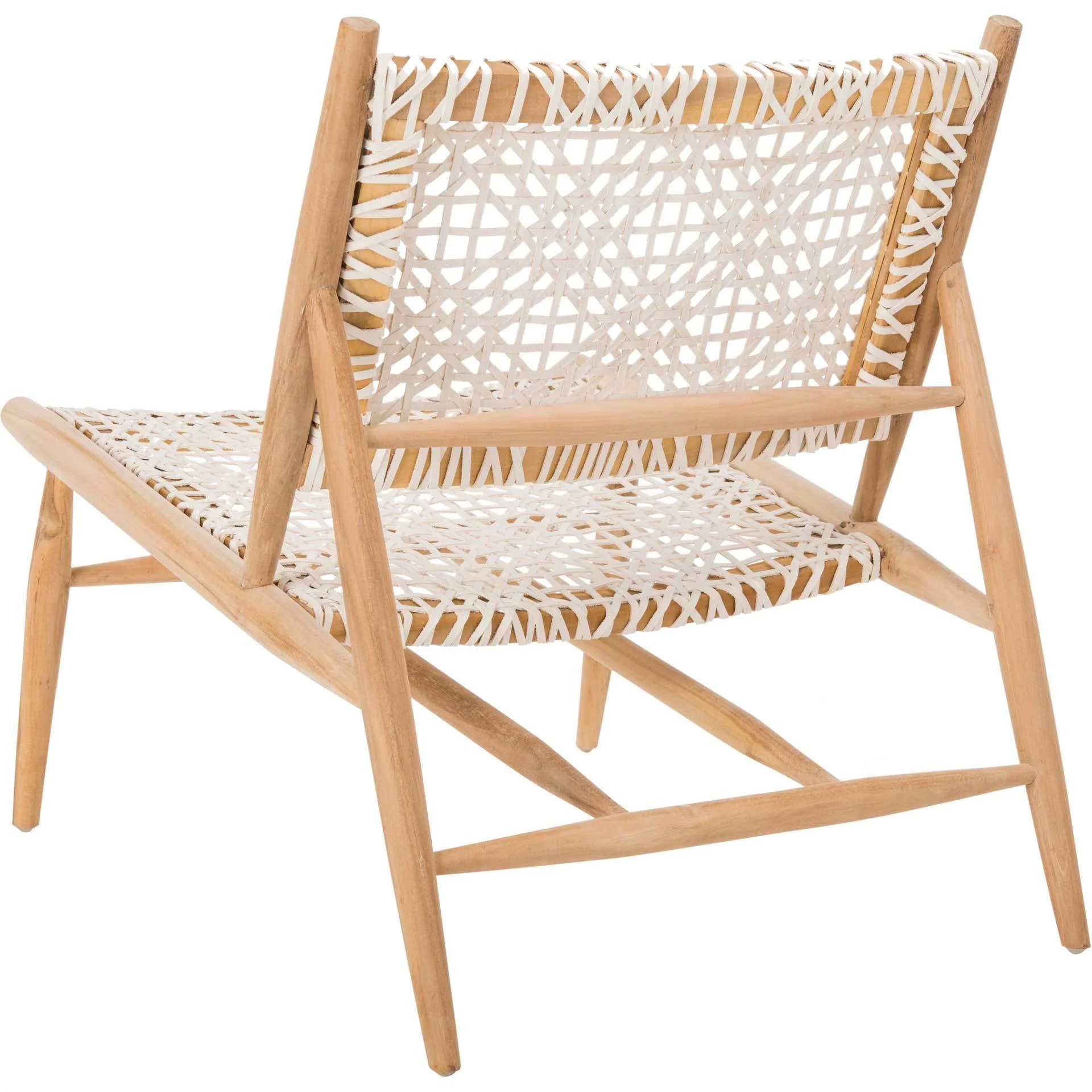 Baize Leather Weave Accent Chair - Image 5