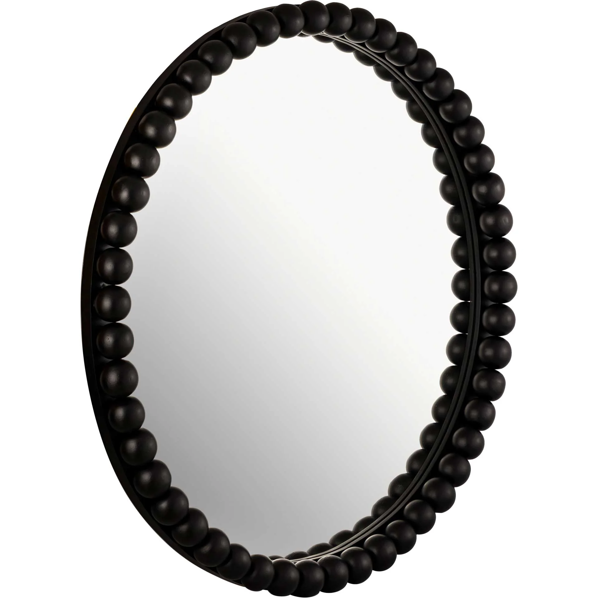 Baize Wooden Mirror Black - Image 2