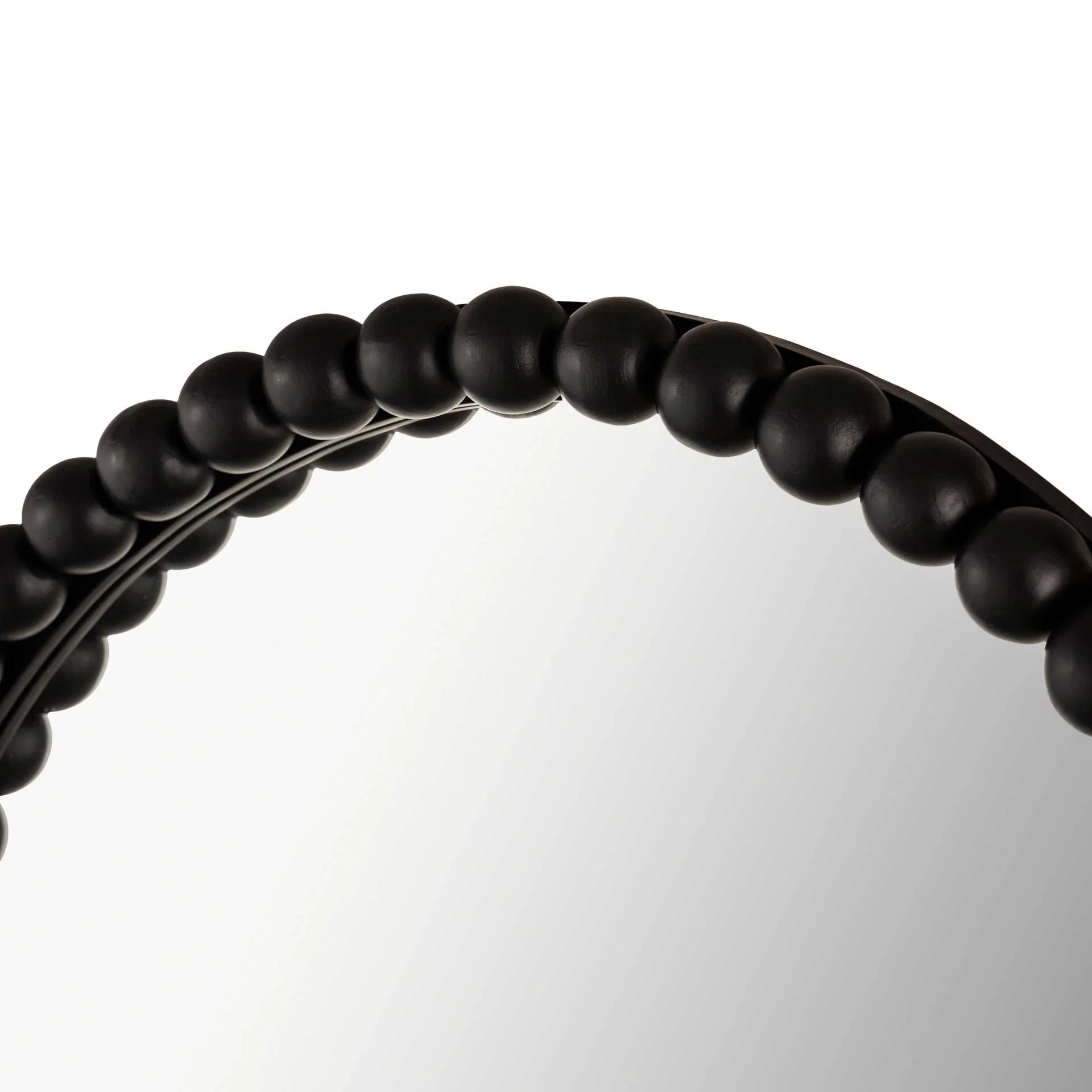 Baize Wooden Mirror Black - Image 3
