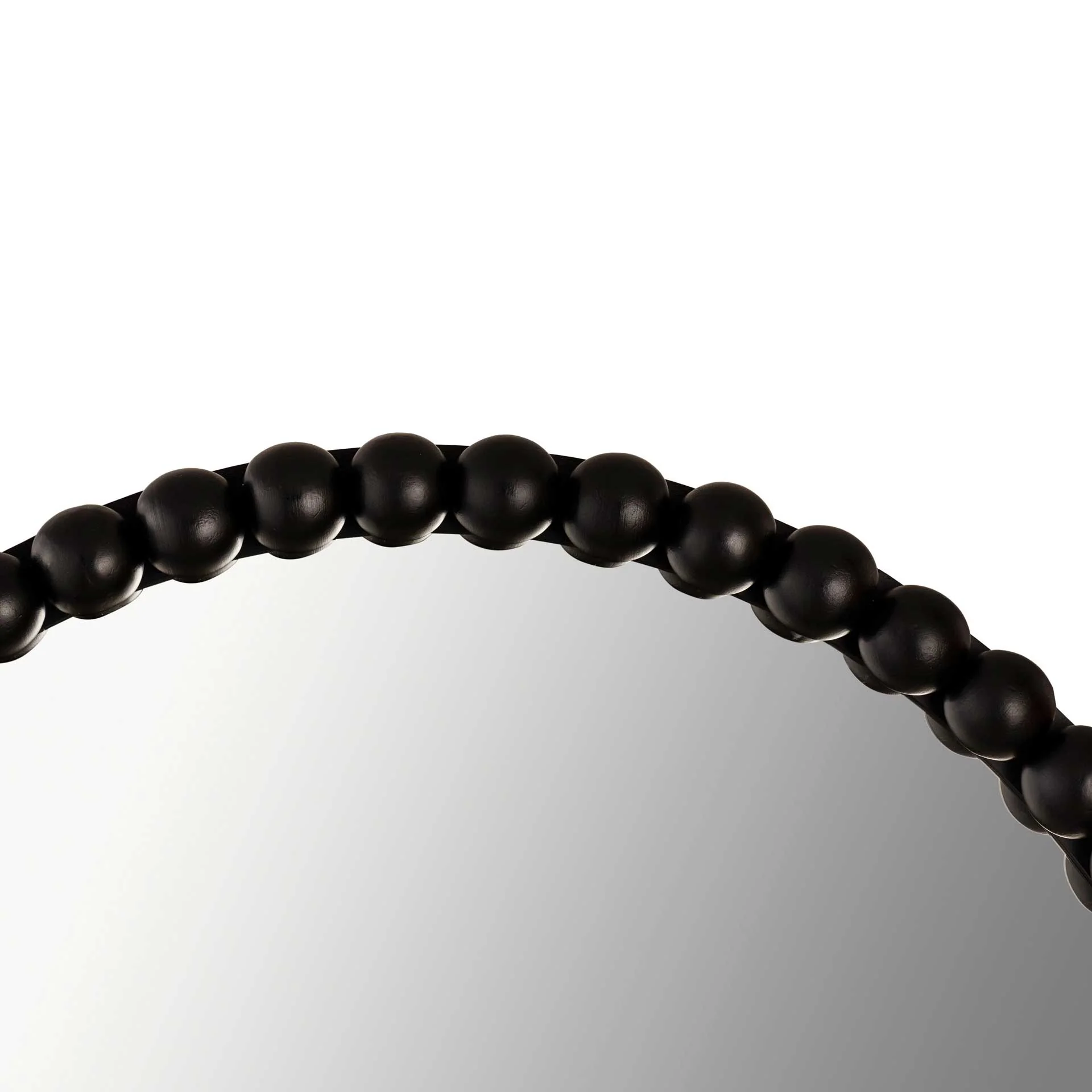 Baize Wooden Mirror Black - Image 4