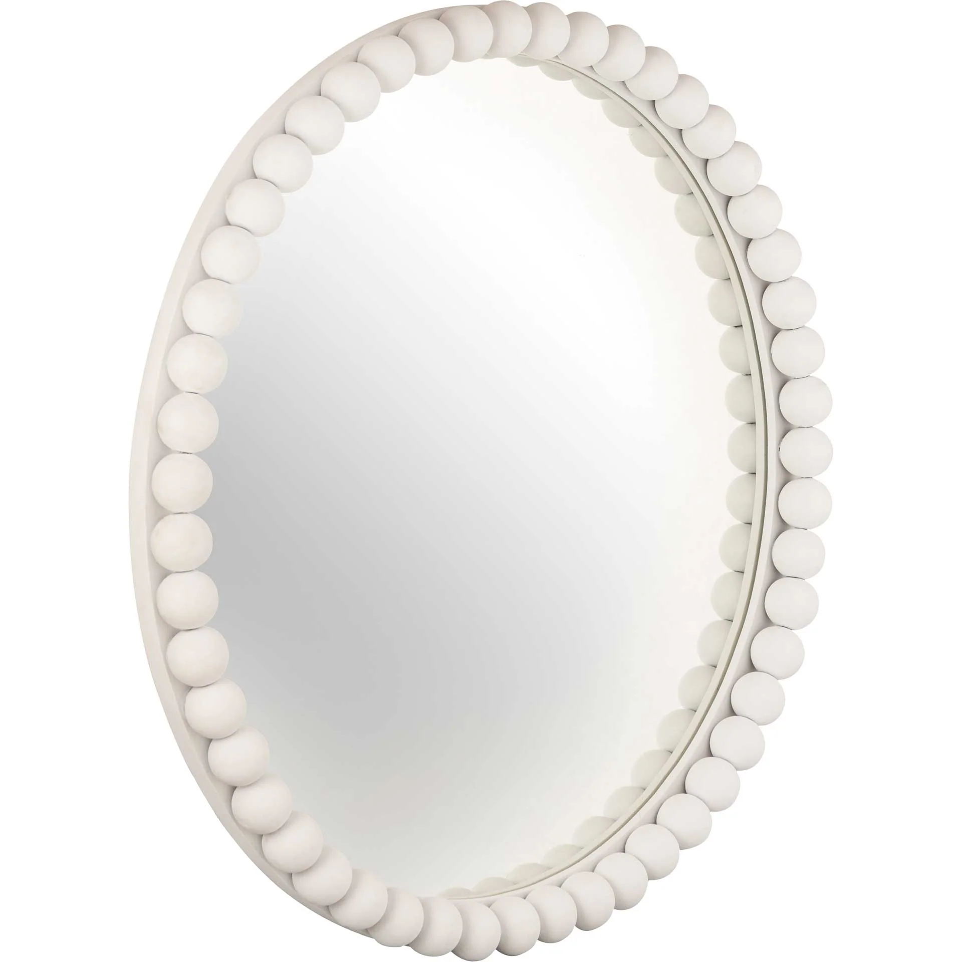 Baize Wooden Mirror White - Image 2
