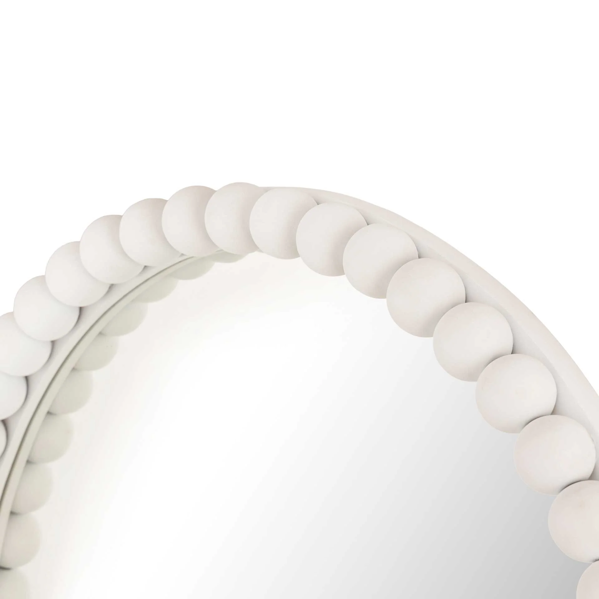 Baize Wooden Mirror White - Image 3