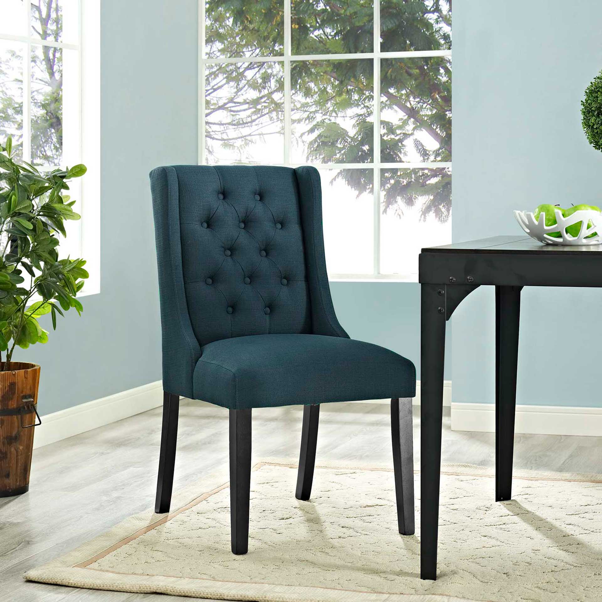 Baker Fabric Dining Chair Azure - Image 4