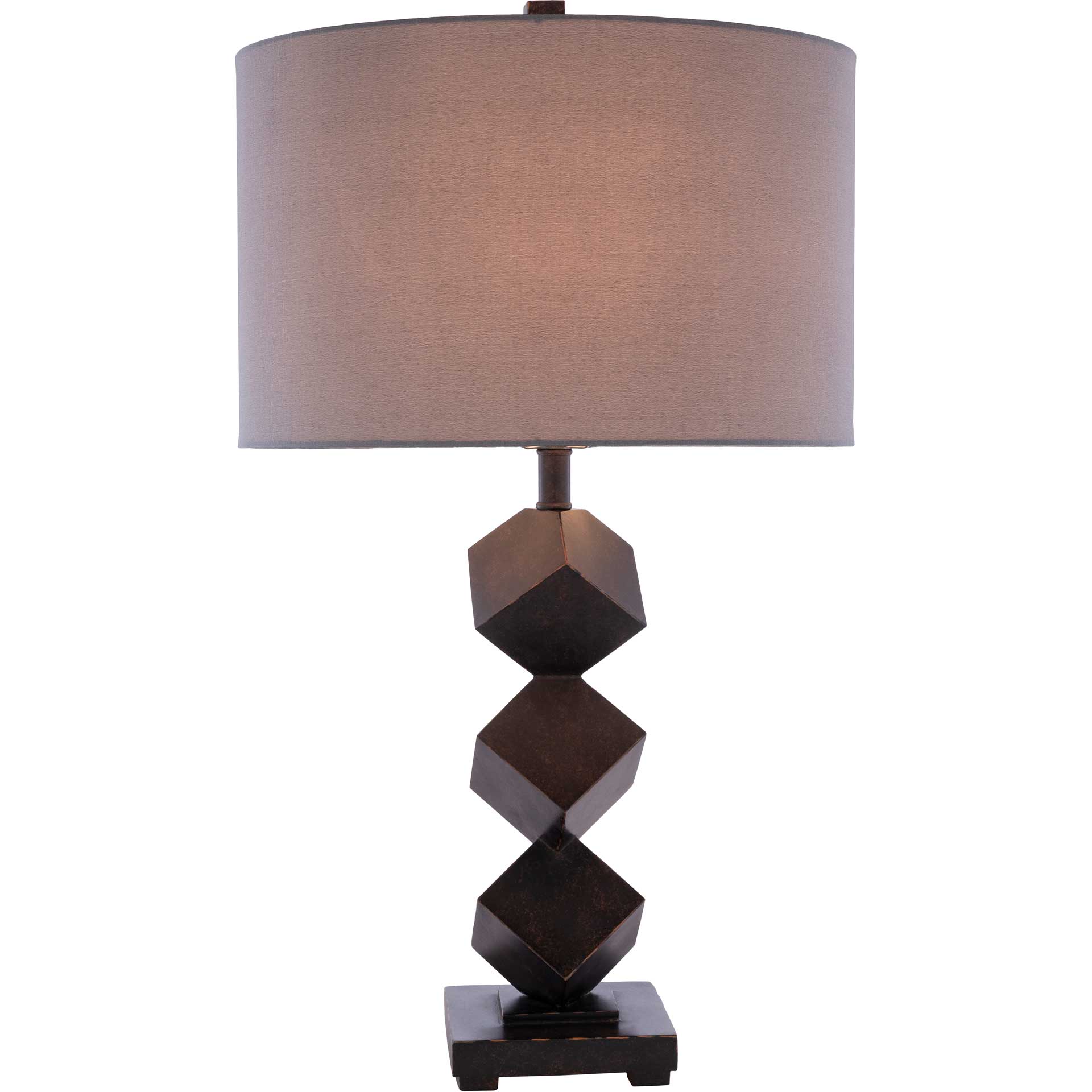 Baker Table Lamp Charcoal/Dark Brown/White - Image 2