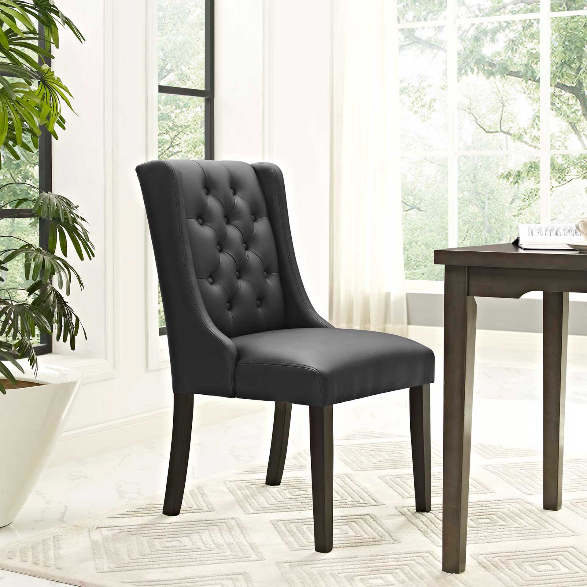 Baker Vinyl Dining Chair Black - Image 4