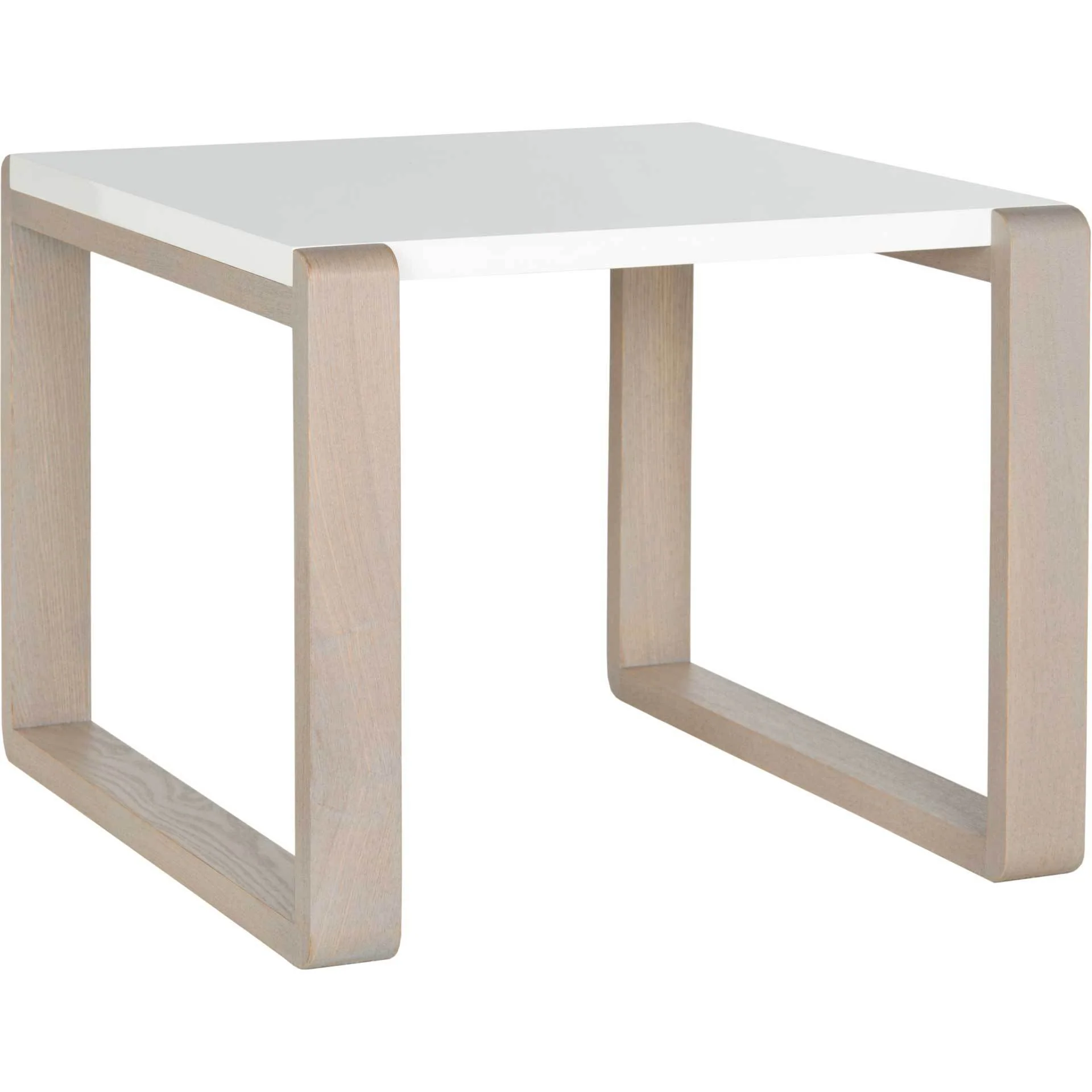 Balin Lacquer End Table White/Gray - Image 2