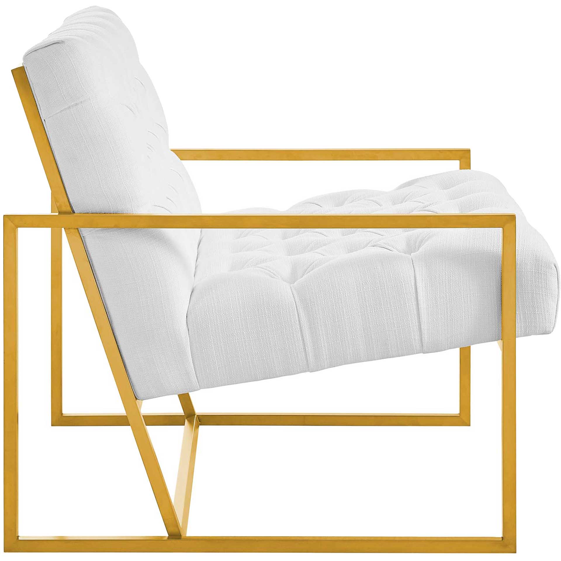 Ballston Fabric Accent Chair White - Image 2