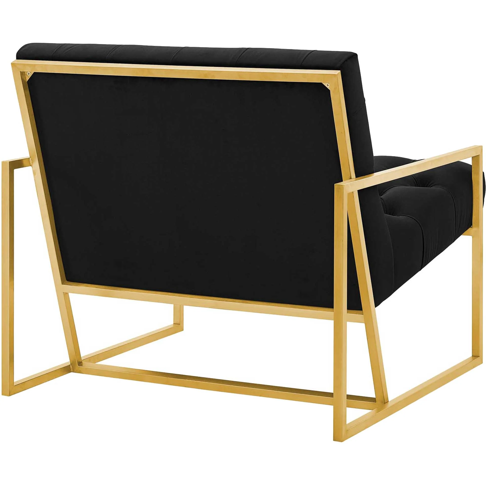 Ballston Velvet Accent Chair Black - Image 3
