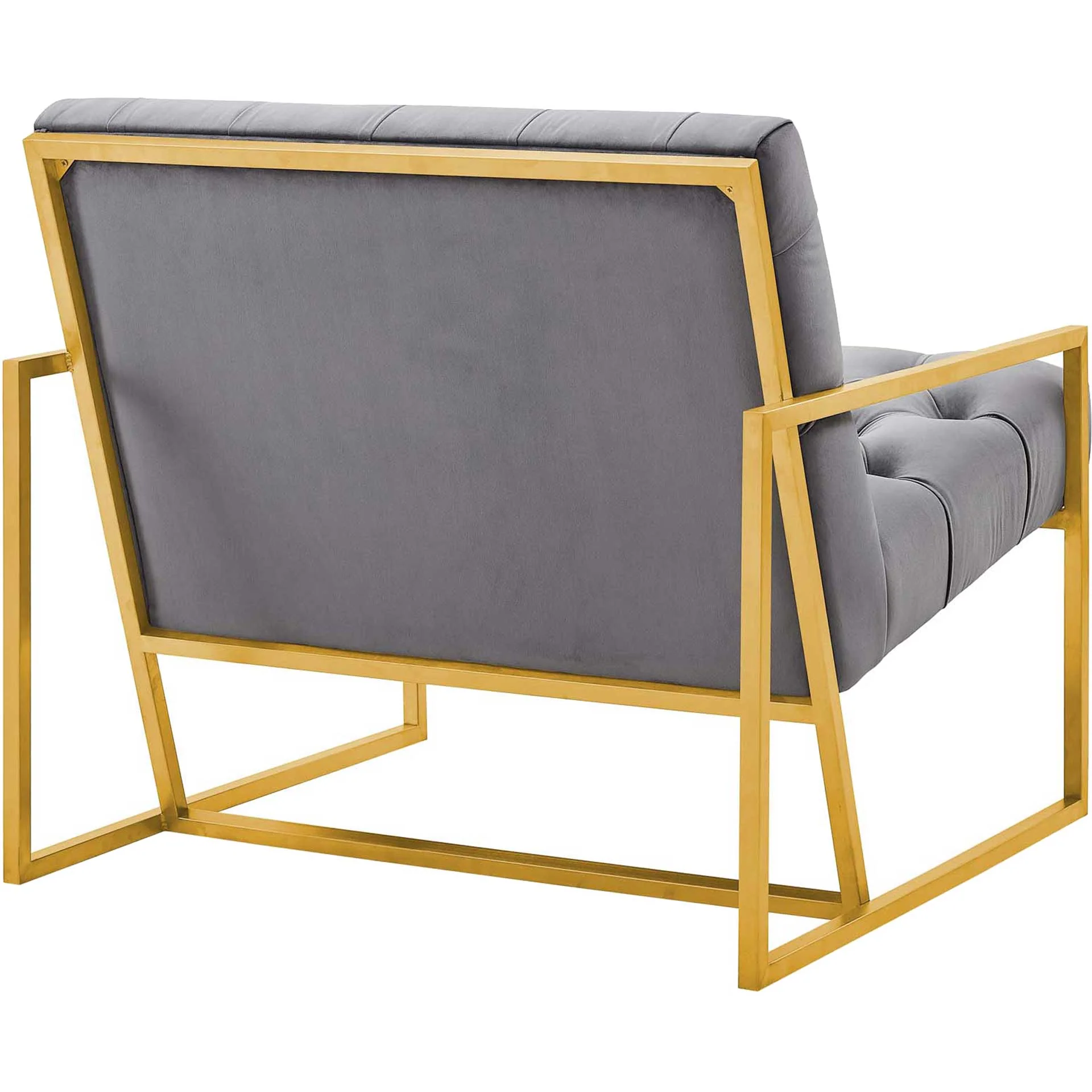 Ballston Velvet Accent Chair Gray - Image 3