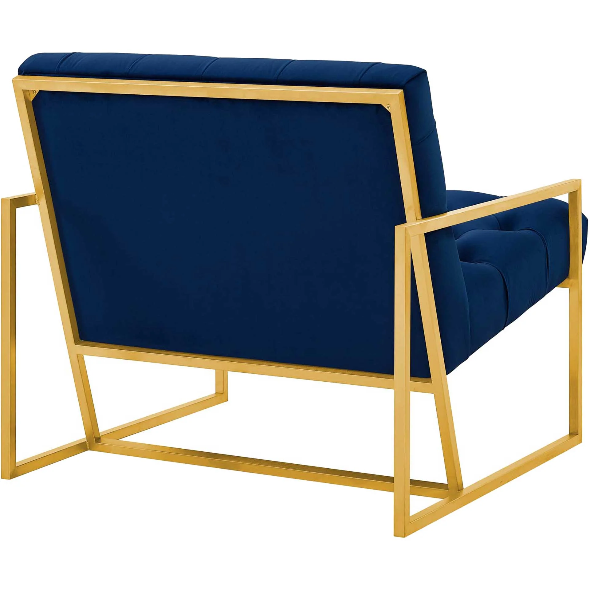 Ballston Velvet Accent Chair Navy - Image 3