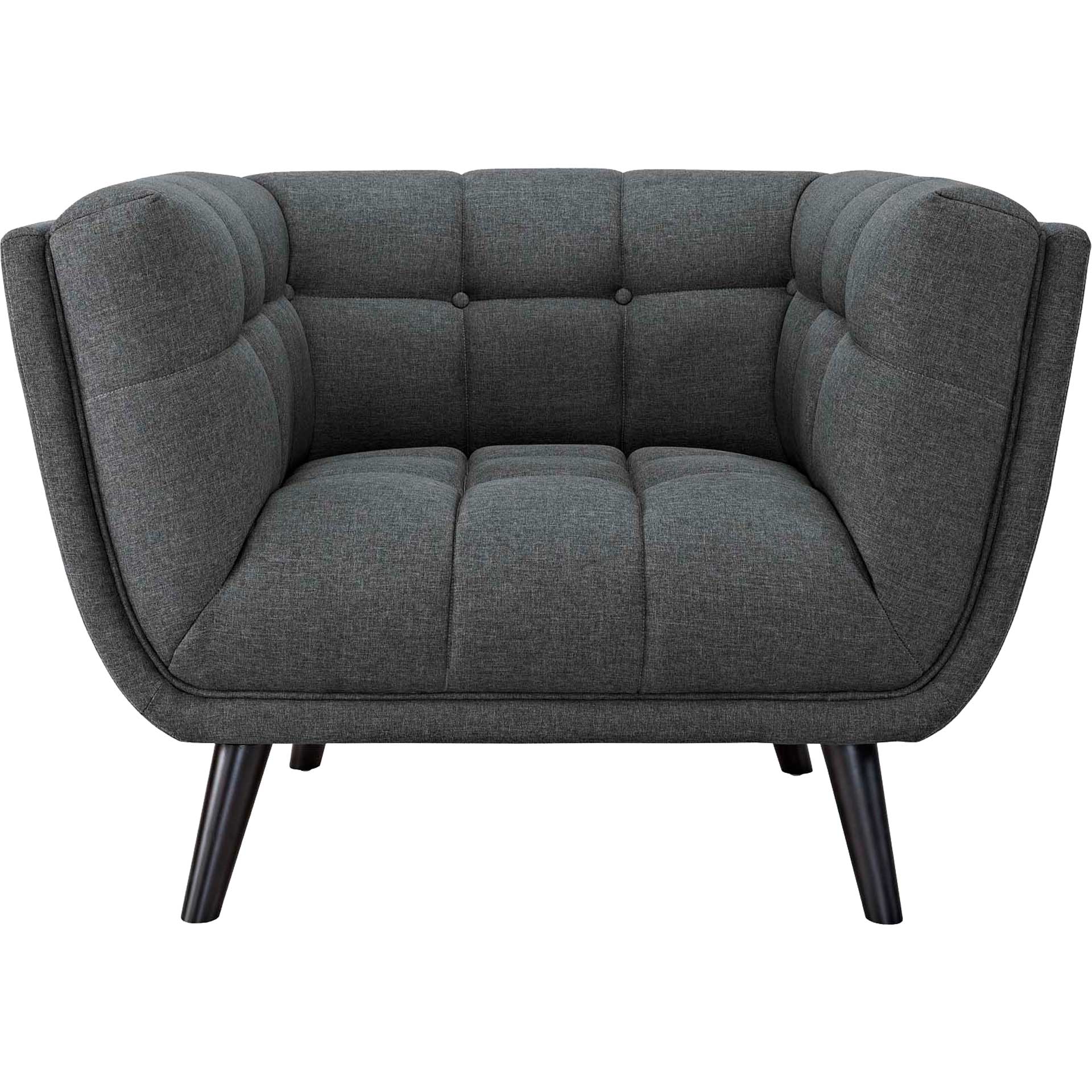Banister Upholstered Fabric Armchair Gray - Image 2