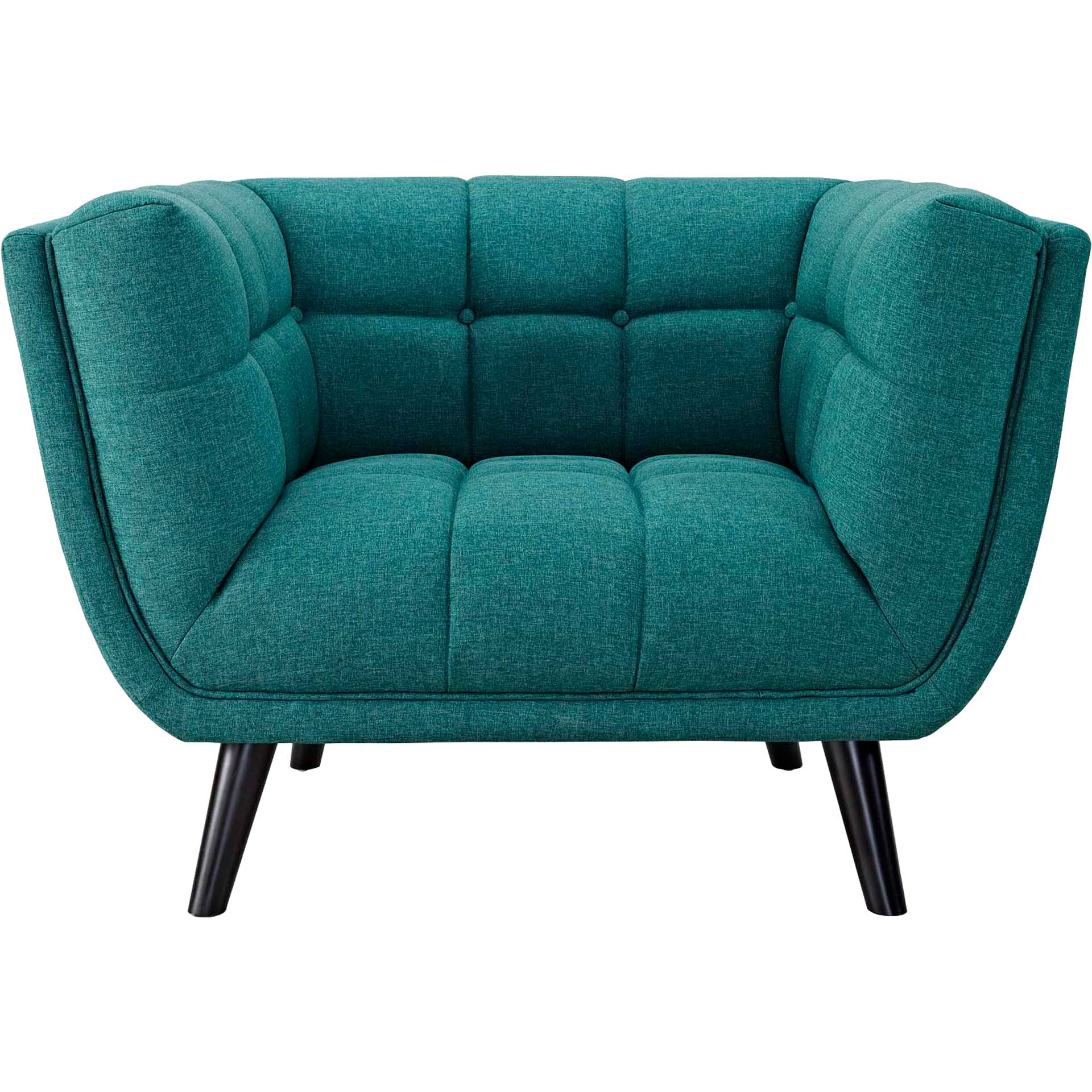 Banister Upholstered Fabric Armchair Teal - Image 2