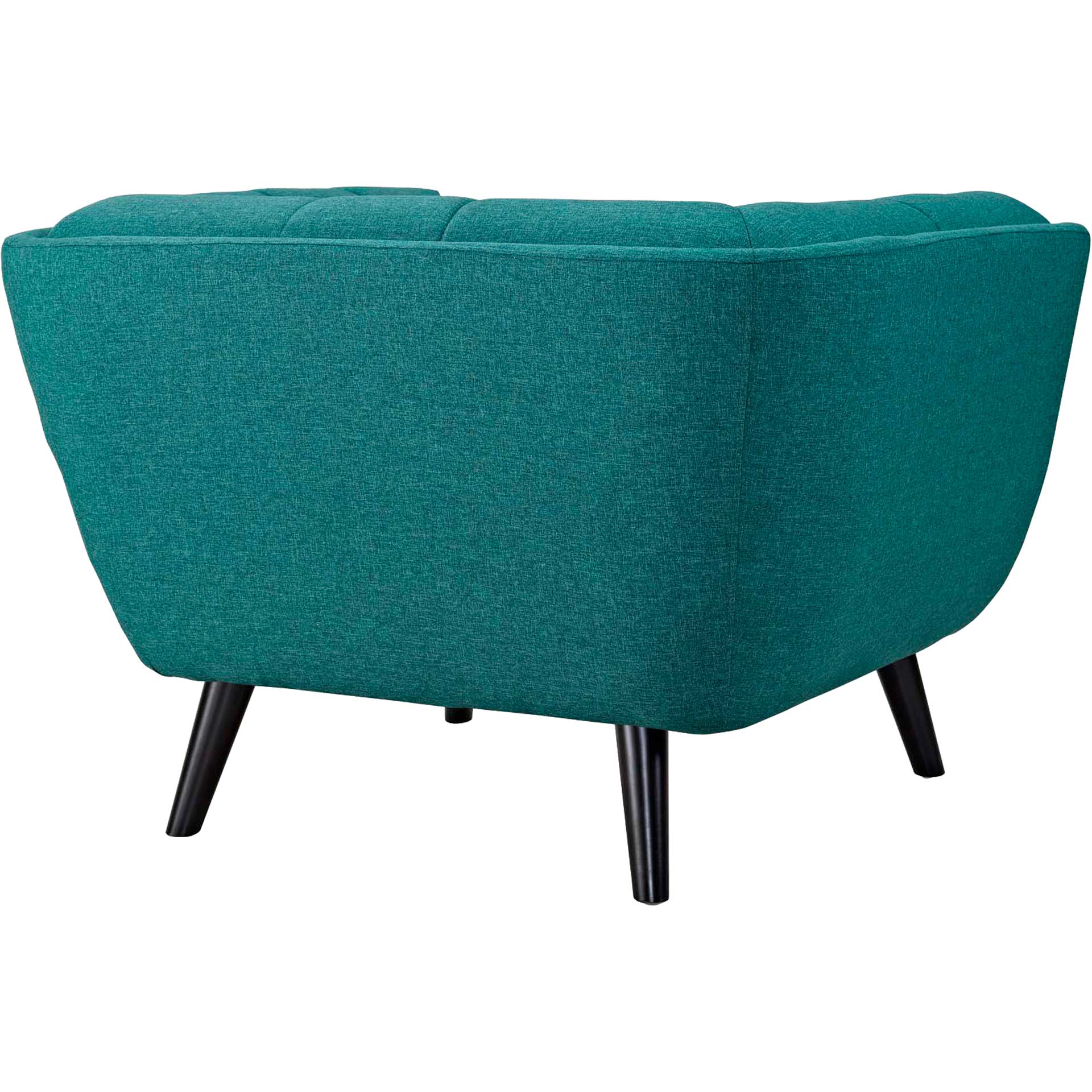 Banister Upholstered Fabric Armchair Teal - Image 3