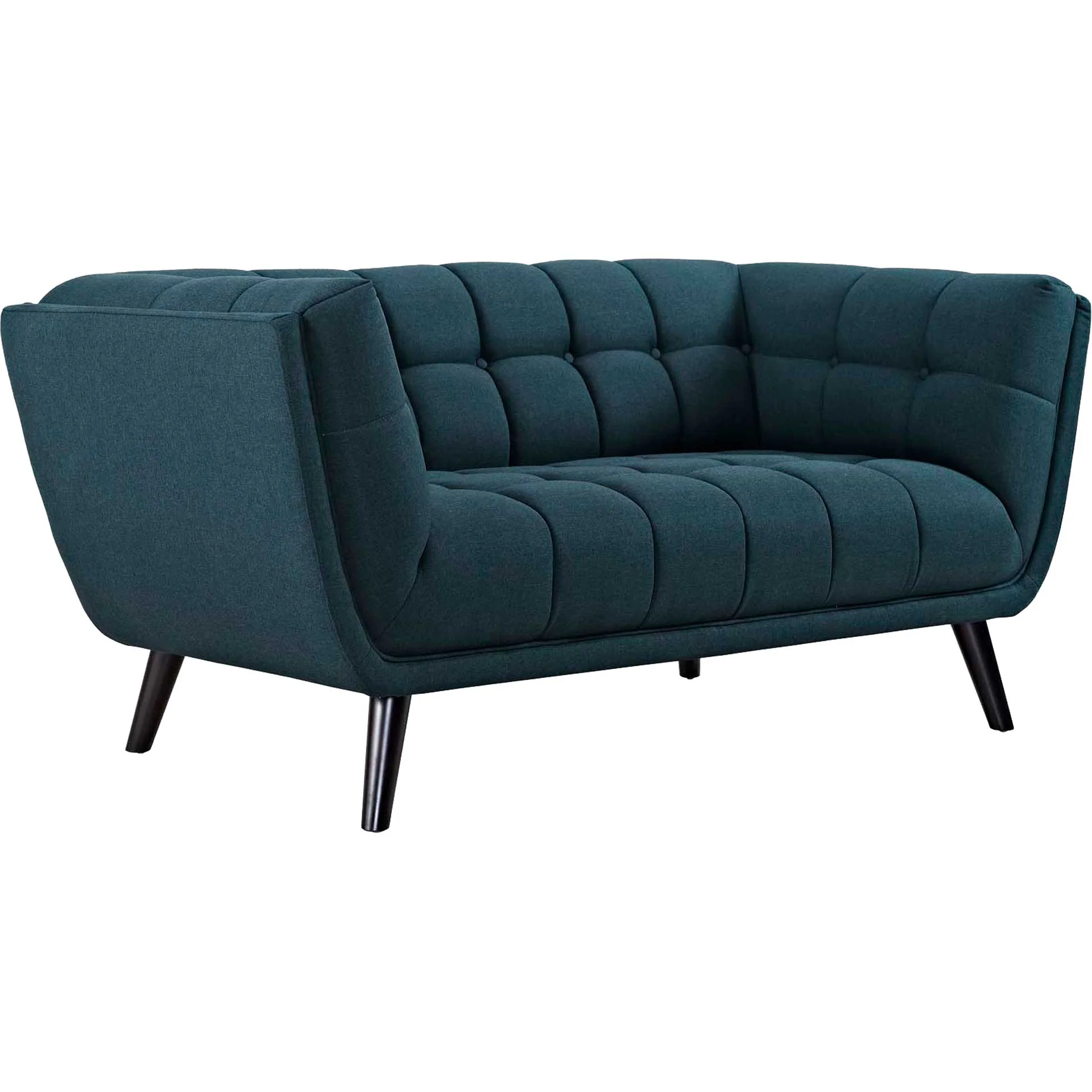 Banister Upholstered Fabric Loveseat Blue - Image 2