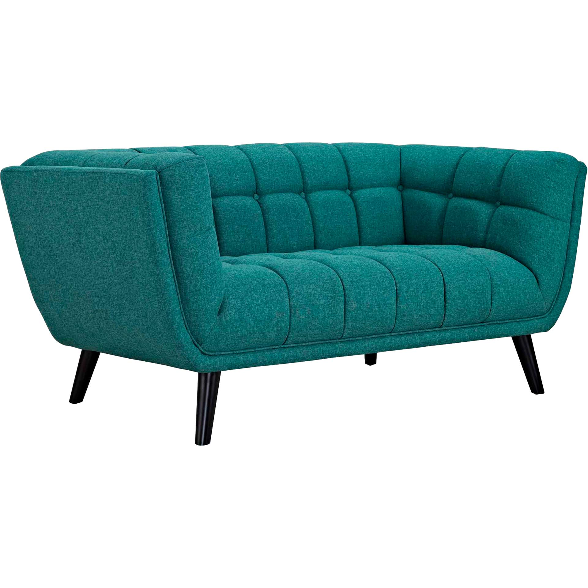 Banister Upholstered Fabric Loveseat Teal - Image 2