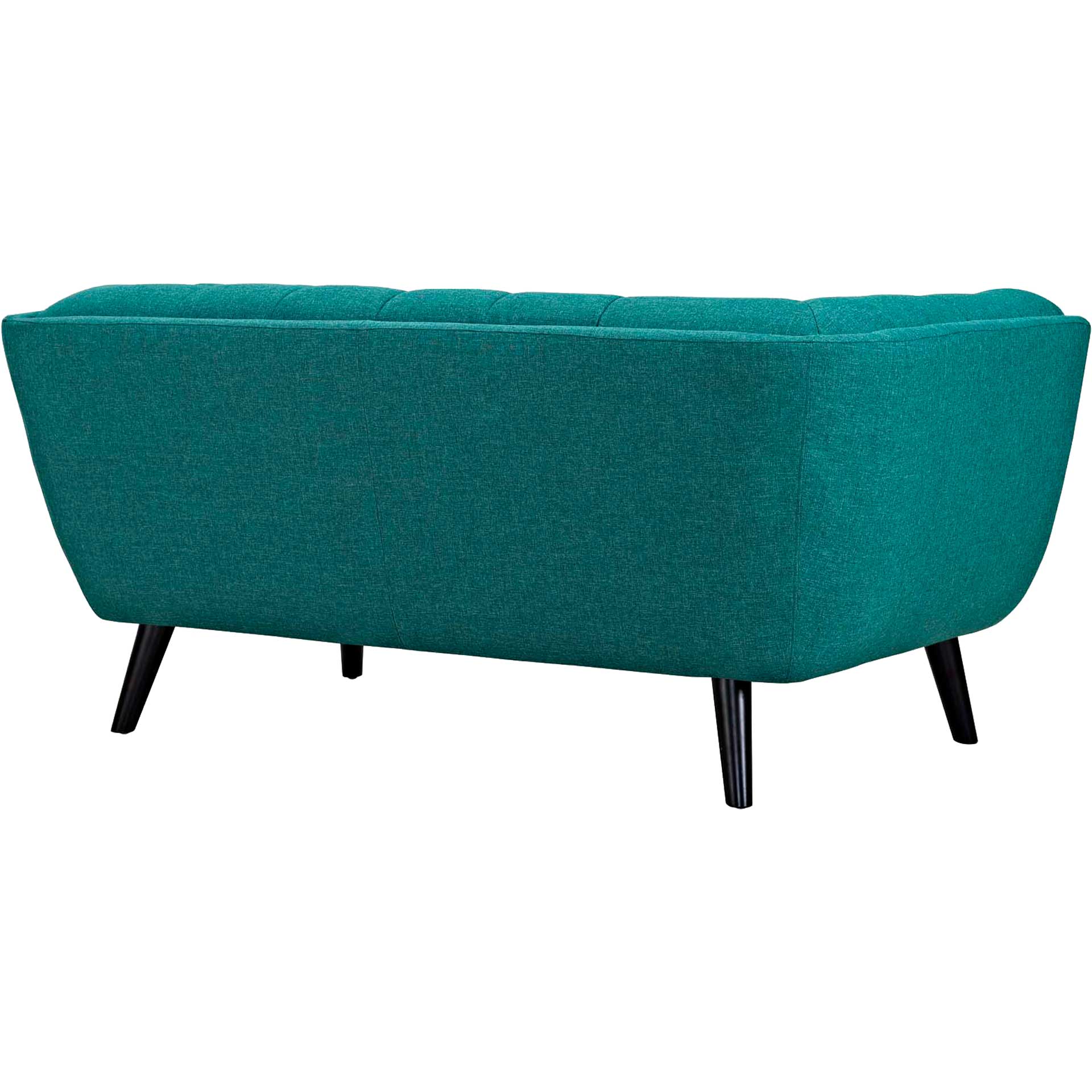 Banister Upholstered Fabric Loveseat Teal - Image 3