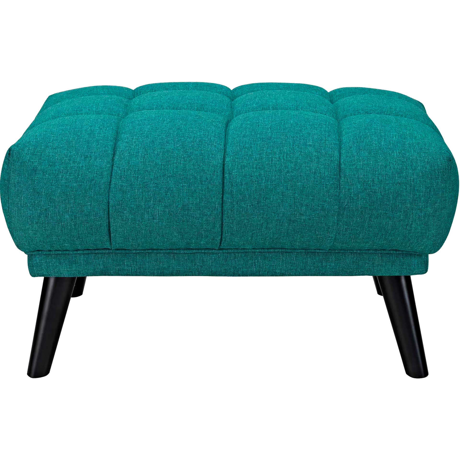 Banister Upholstered Fabric Ottoman Teal - Image 2