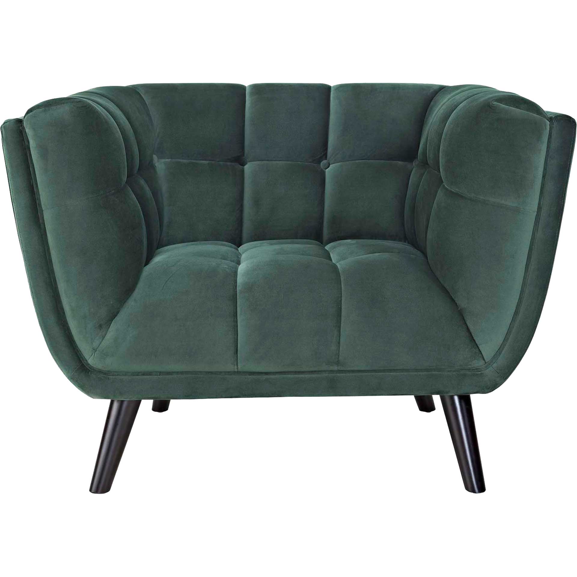 Banister Velvet Armchair Green - Image 2