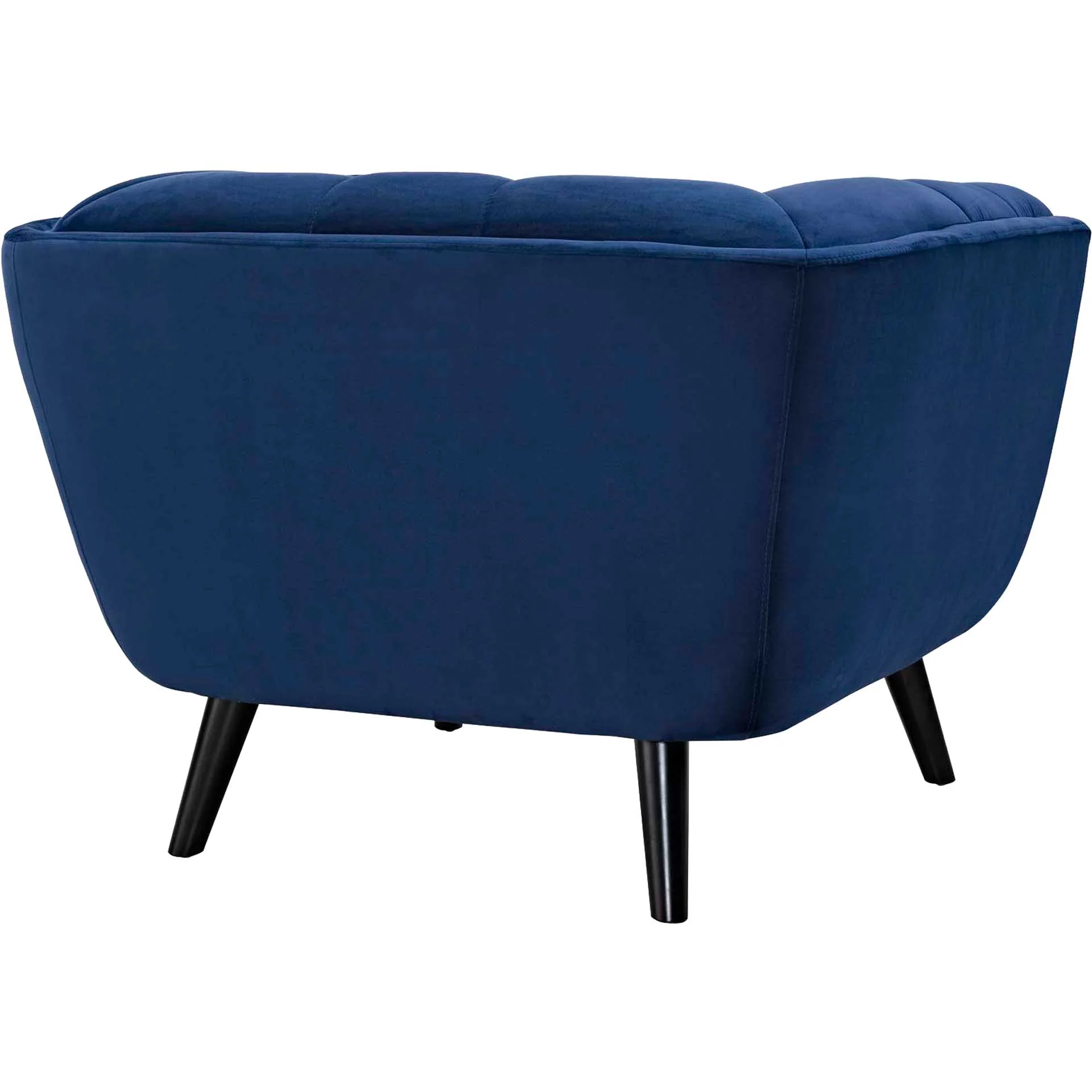 Banister Velvet Armchair Navy - Image 3