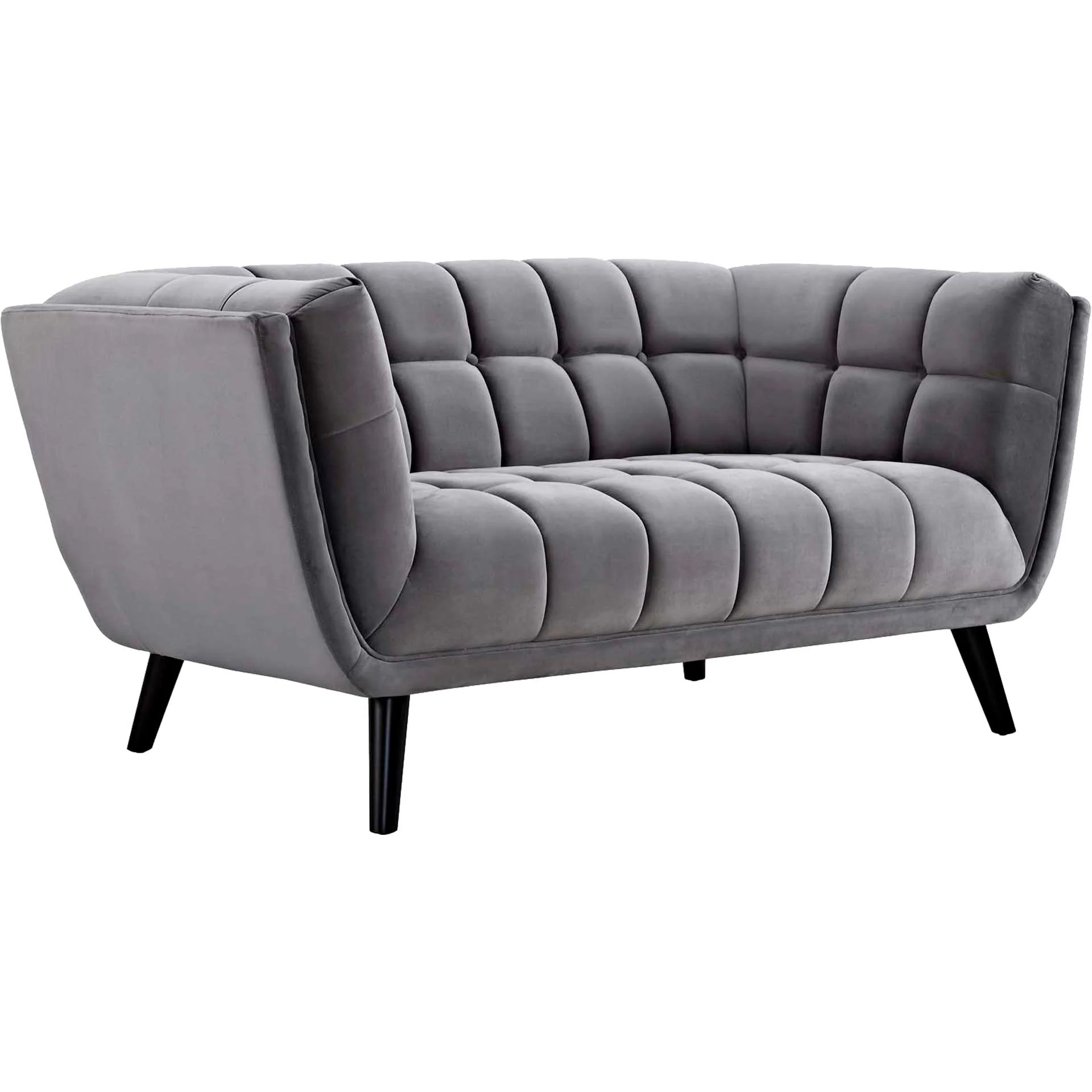 Banister Velvet Loveseat Gray - Image 2