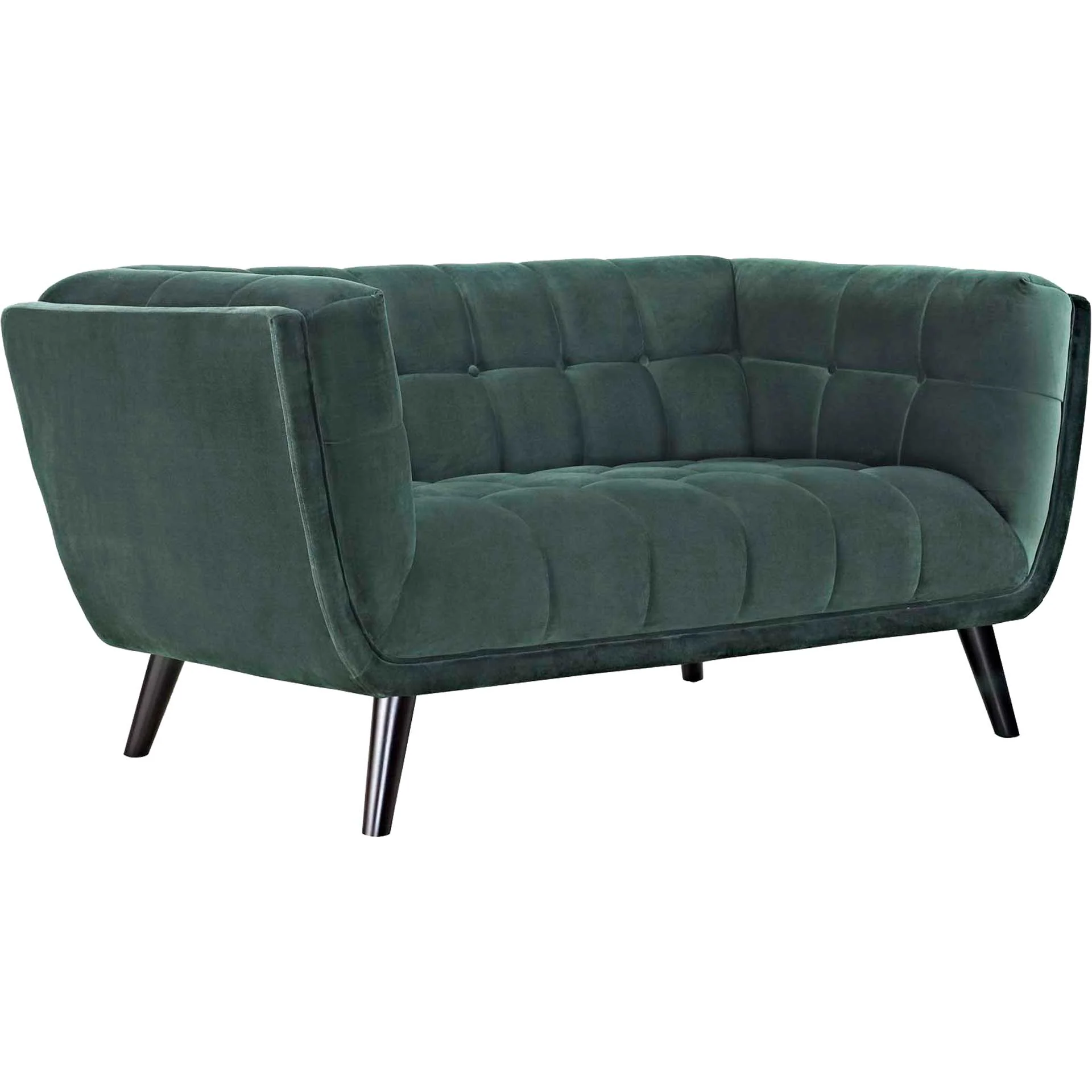 Banister Velvet Loveseat Green - Image 2