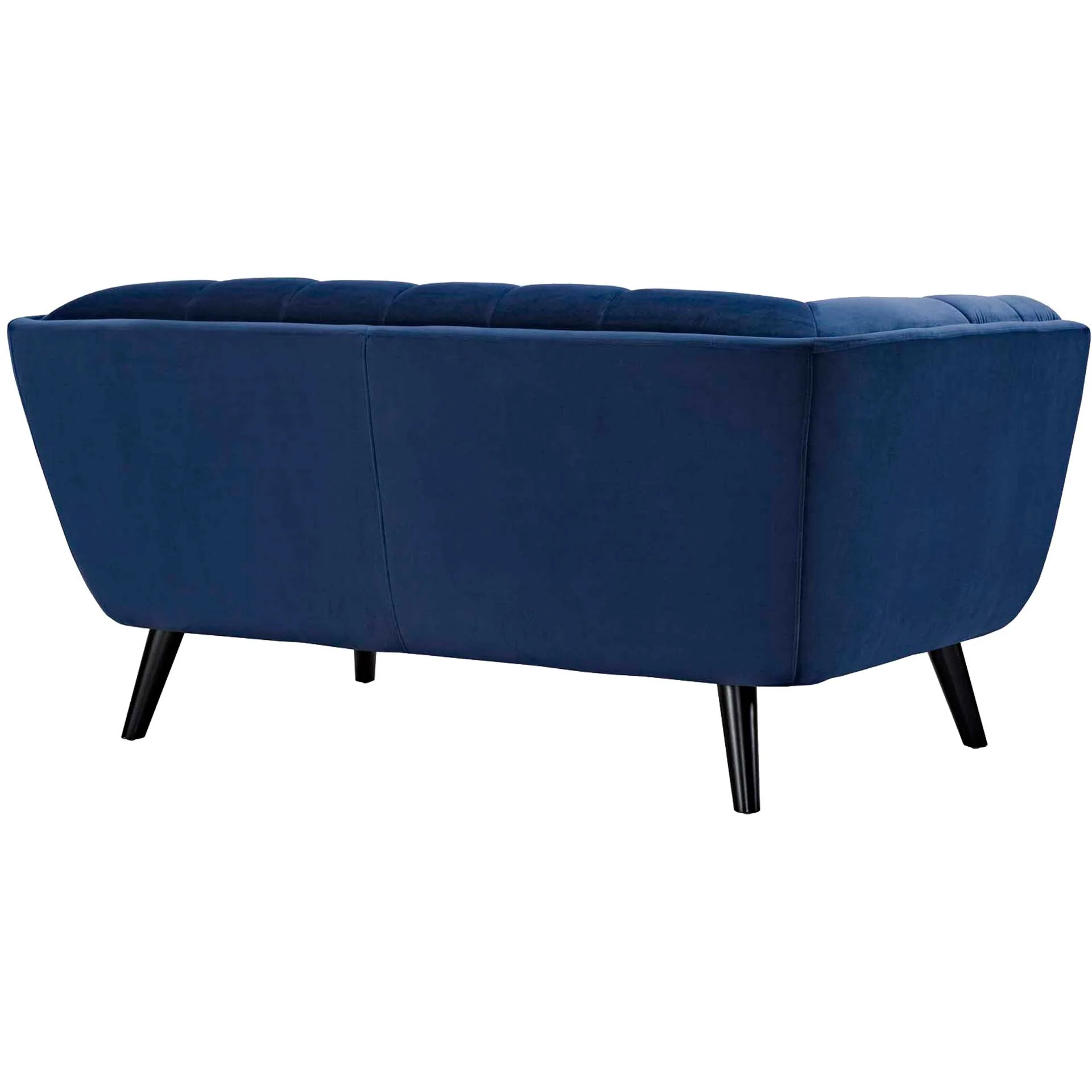 Banister Velvet Loveseat Navy - Image 3