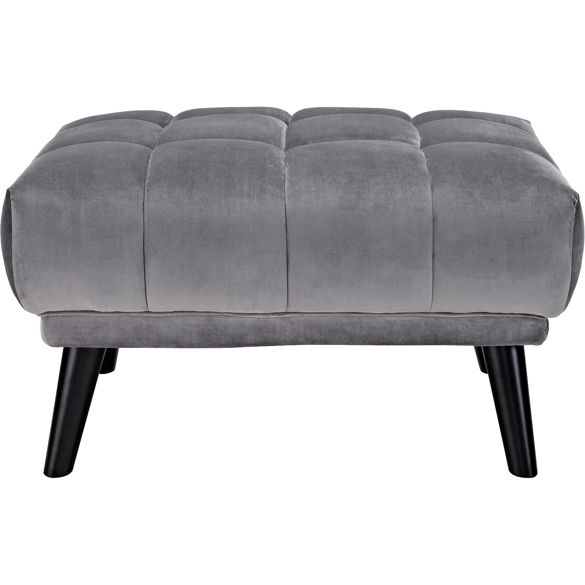 Banister Velvet Ottoman Gray - Image 2