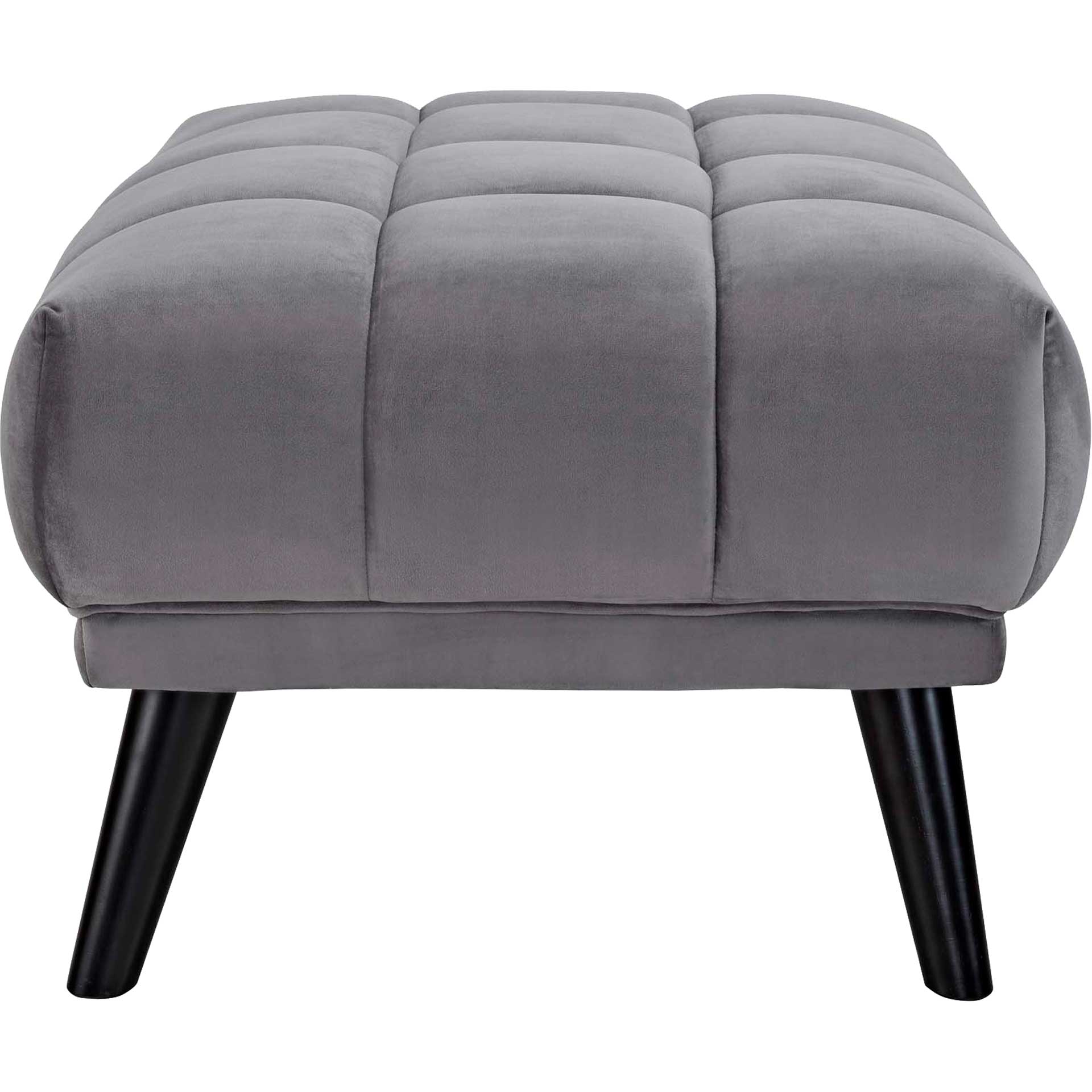 Banister Velvet Ottoman Gray - Image 3