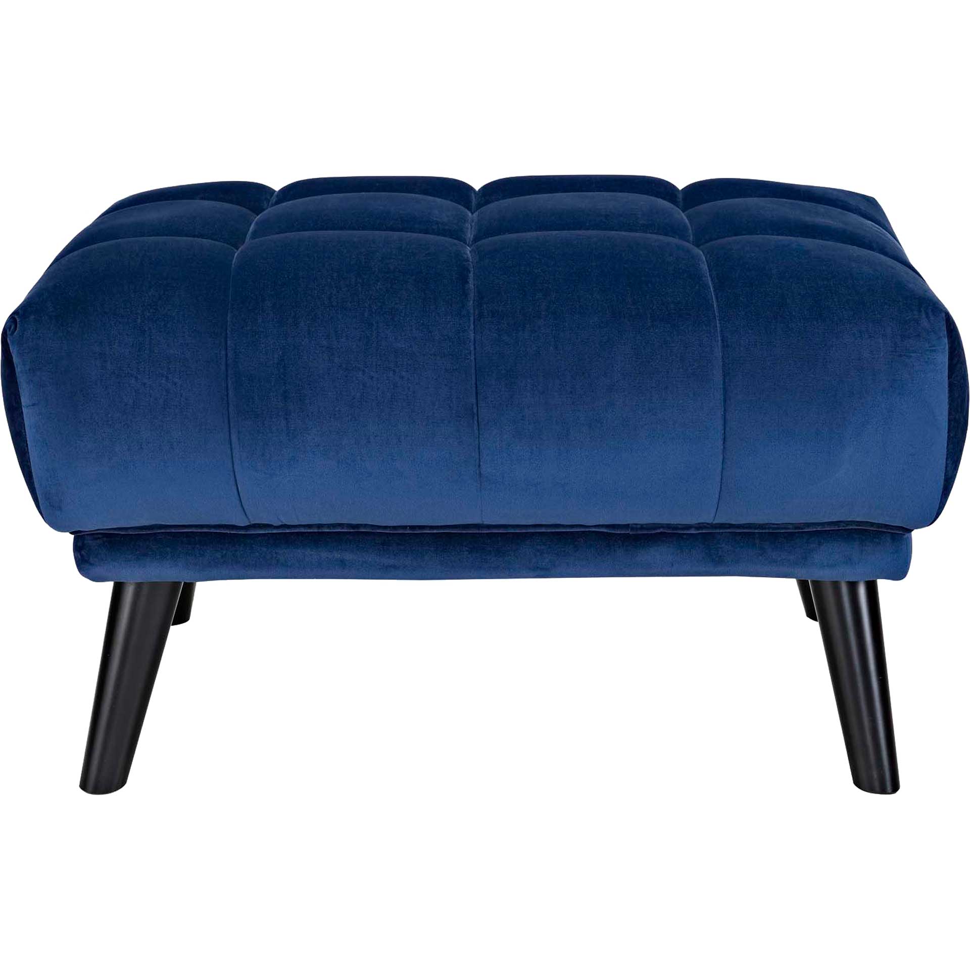 Banister Velvet Ottoman Navy - Image 2