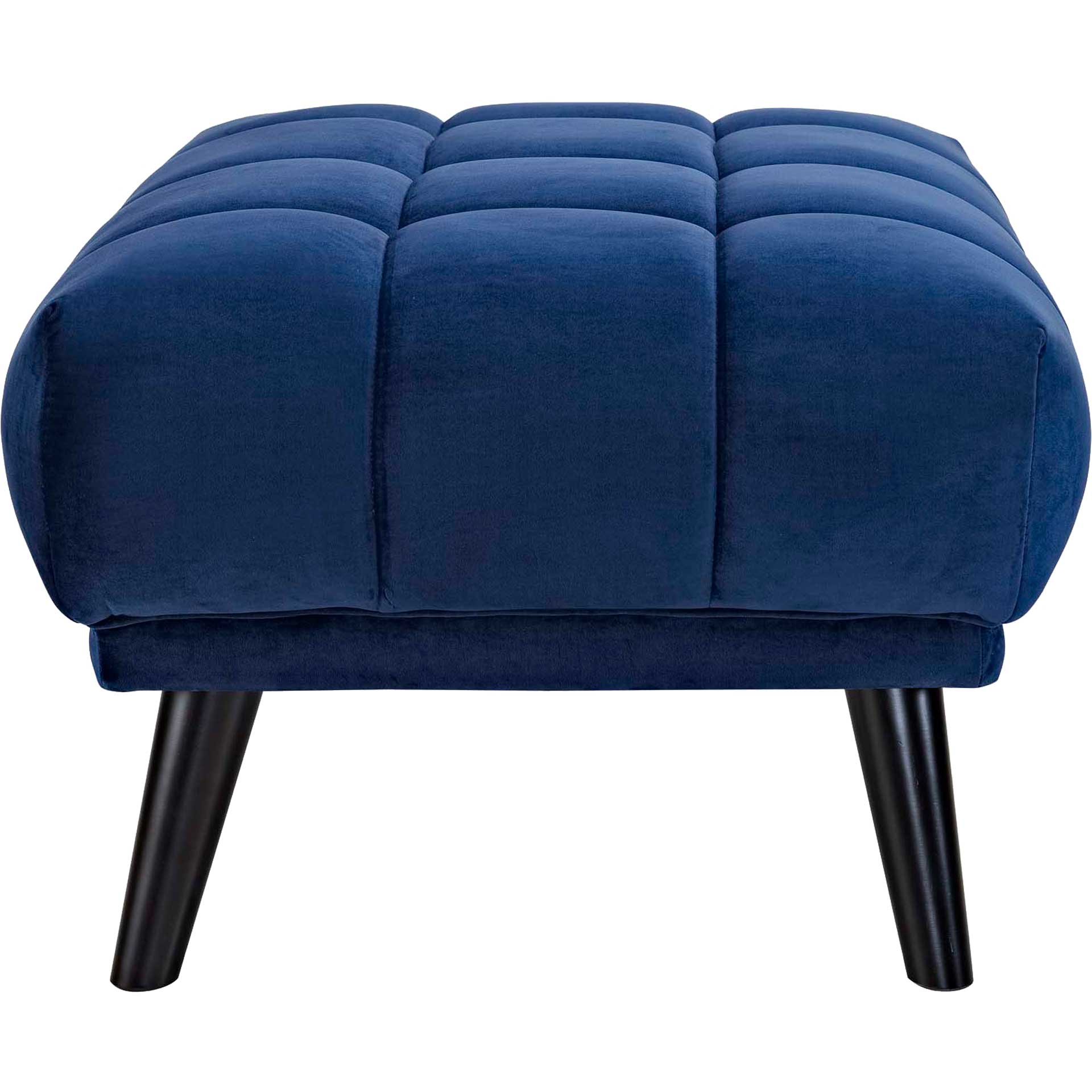 Banister Velvet Ottoman Navy - Image 3