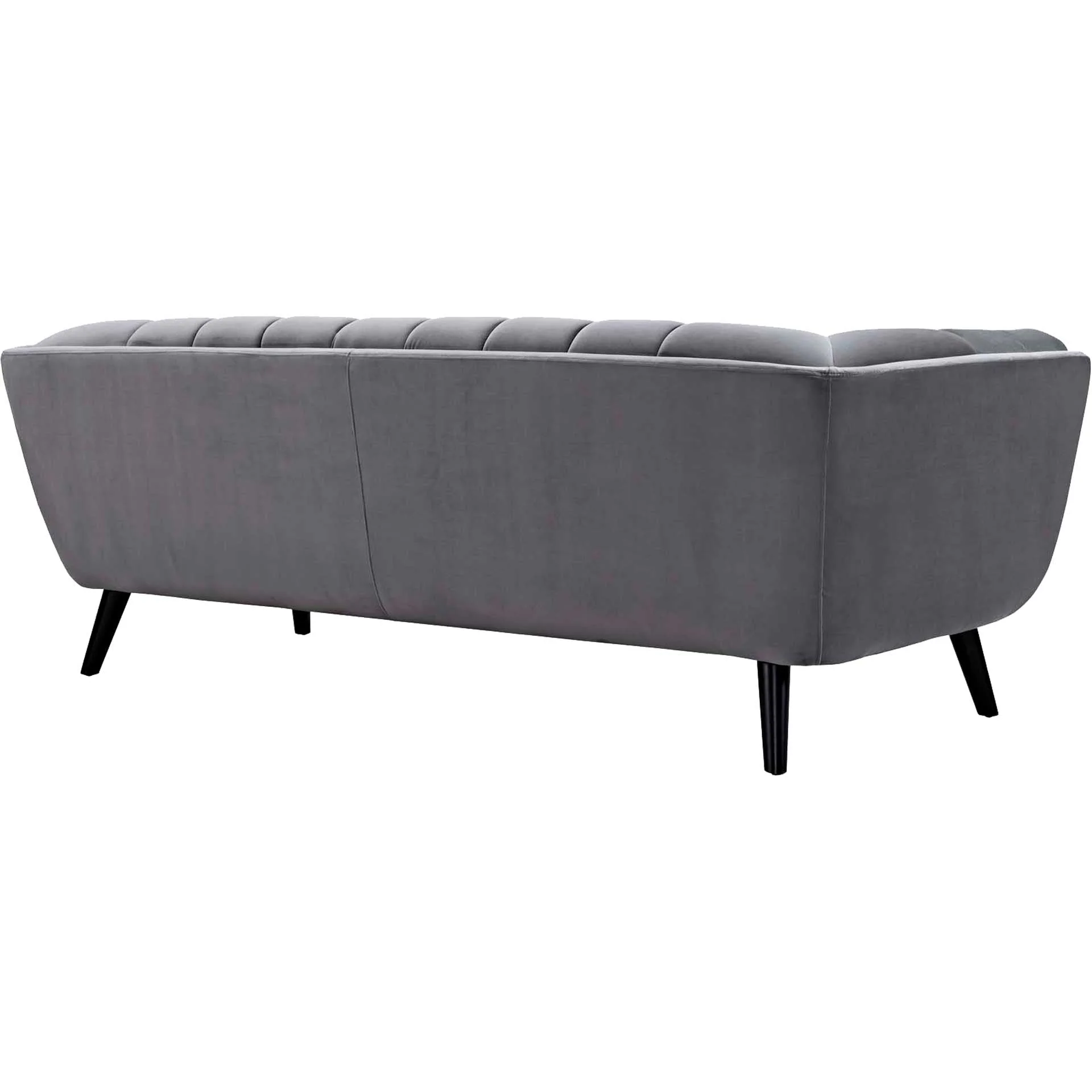 Banister Velvet Sofa Gray - Image 3