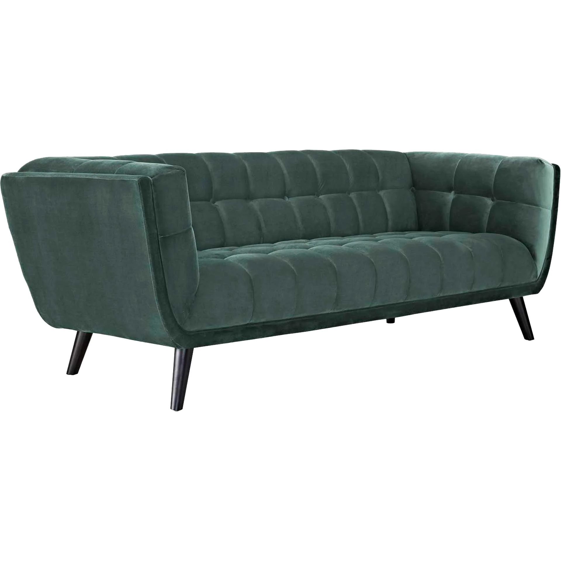 Banister Velvet Sofa Green - Image 2