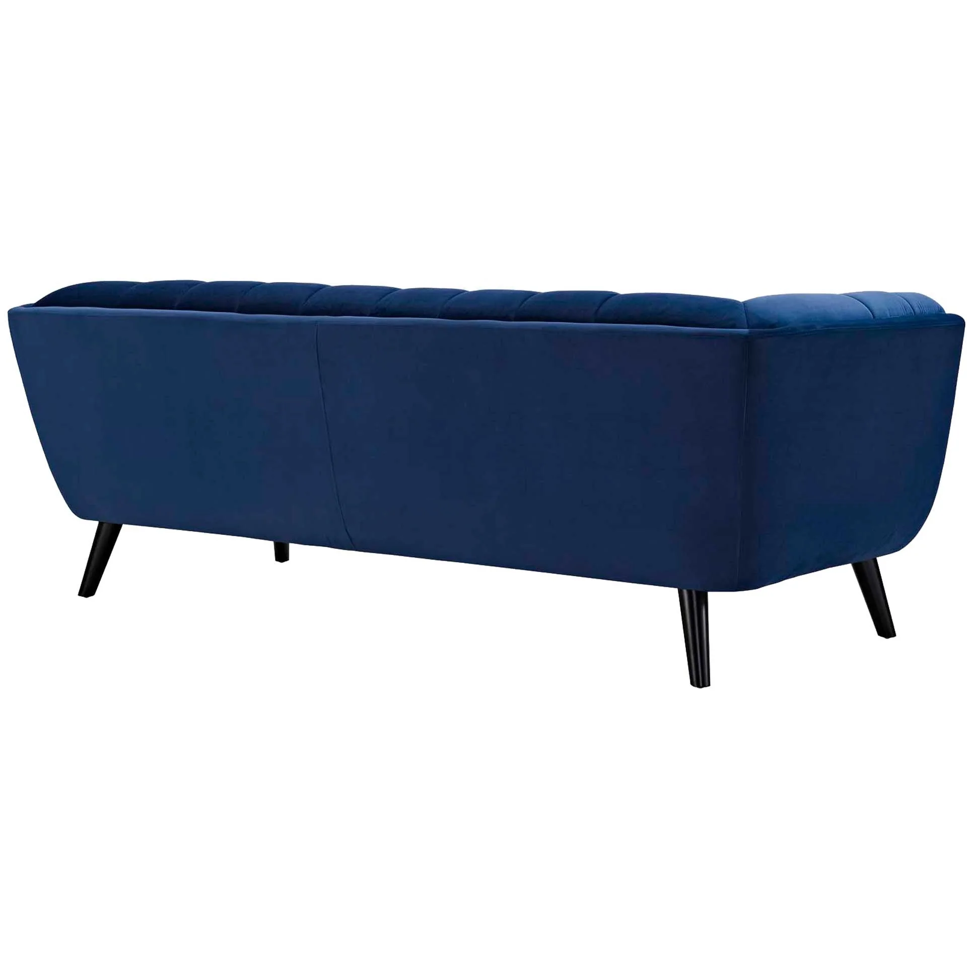 Banister Velvet Sofa Navy - Image 3
