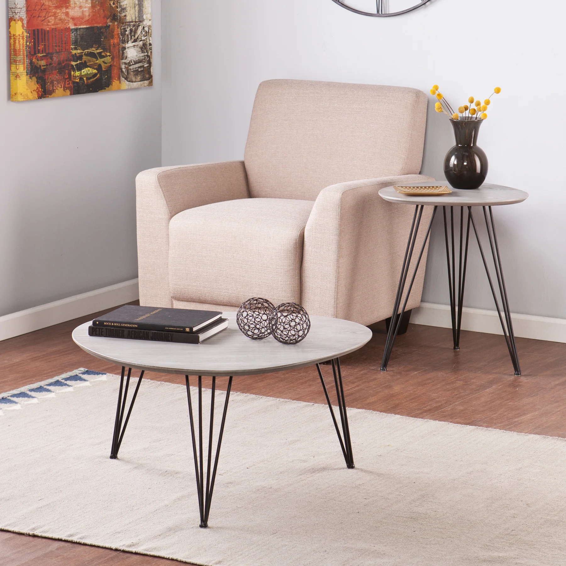 Bannock Table Set Matte Gray - Image 2