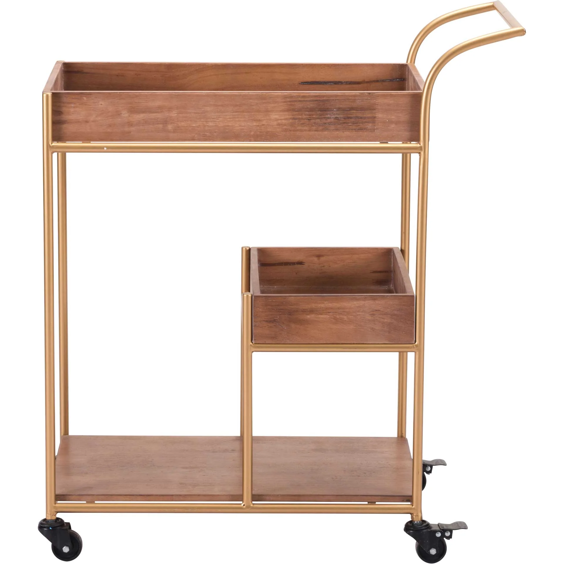 Bar Cart With Tray Brown - Image 2