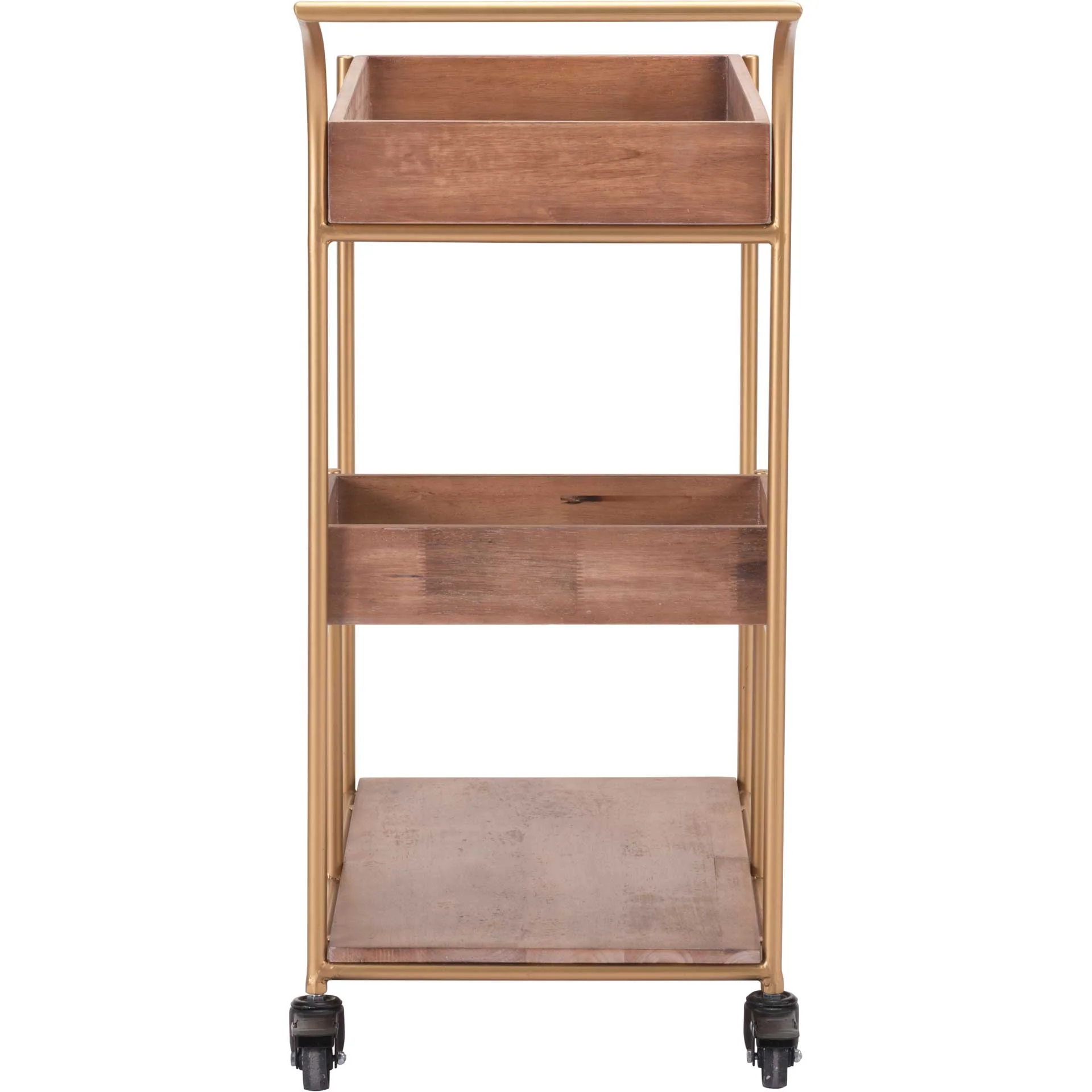 Bar Cart With Tray Brown - Image 4