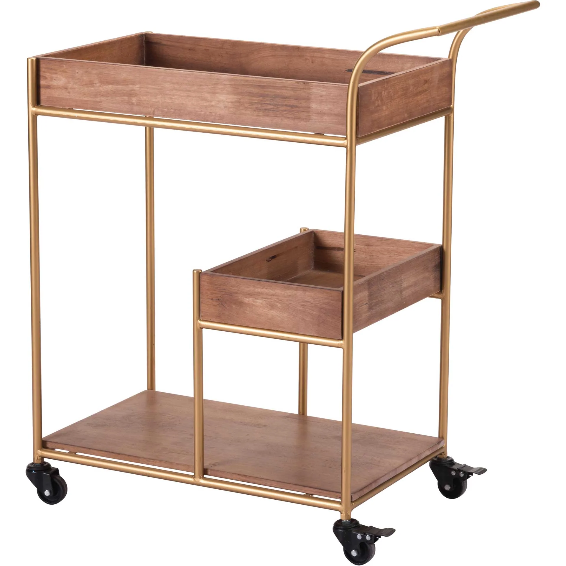 Bar Cart With Tray Brown - Image 5