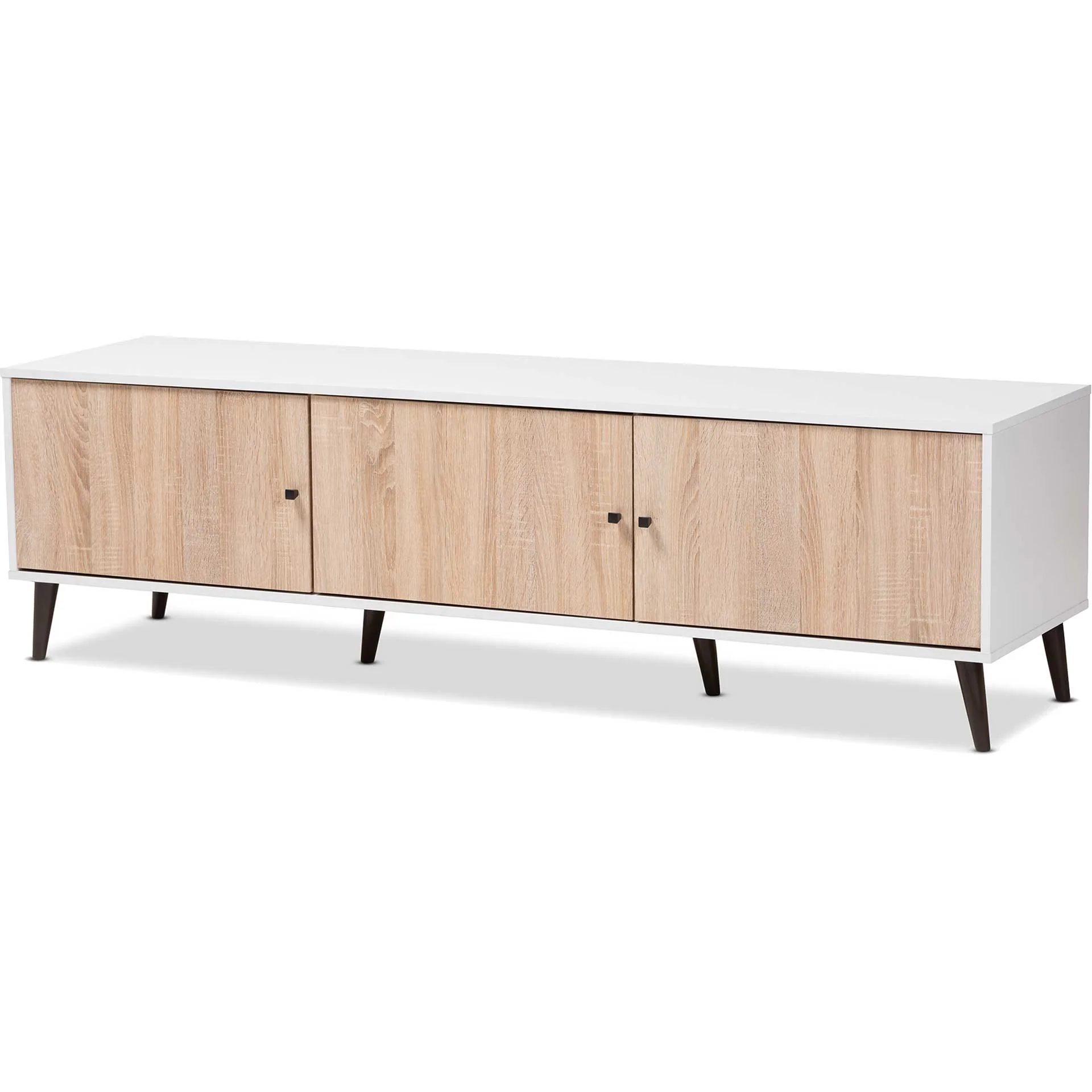 Barbara 6-Shelf TV Stand White/Oak - Image 2