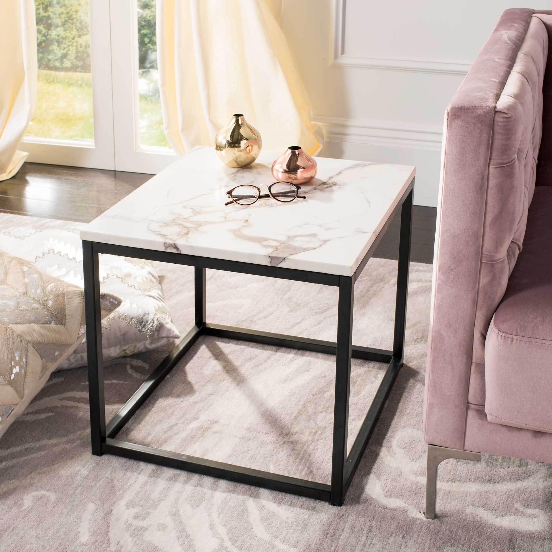 Barbara End Table White/Gray - Image 3
