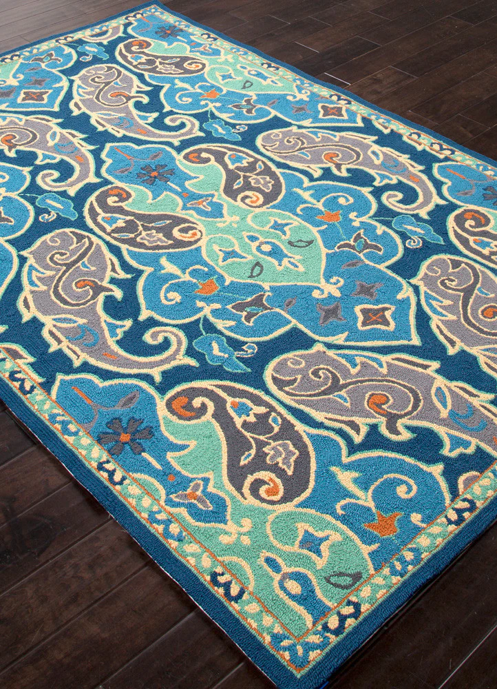 Barcelona Hoja Blue Area Rug - Image 2
