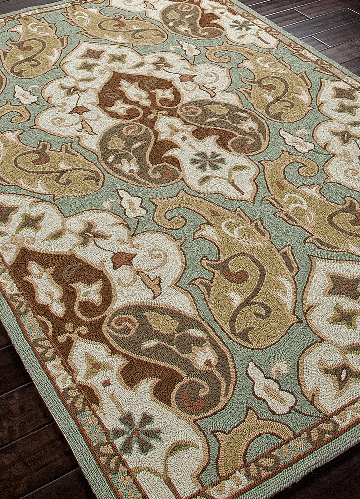 Barcelona Hoja Sea Blue/Ice Blue Area Rug - Image 2