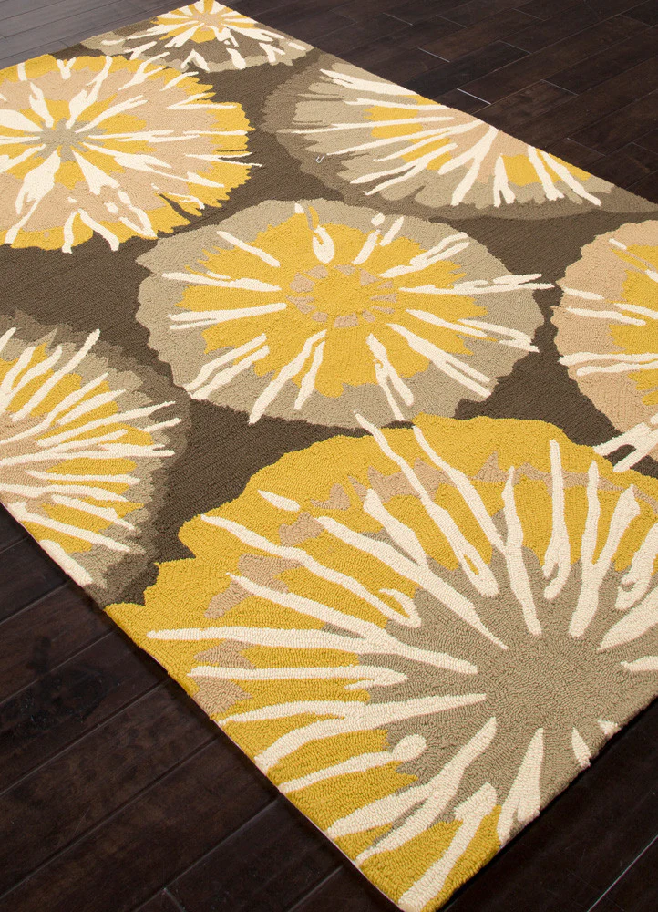 Barcelona Starburst Gray/Yellow Area Rug - Image 2